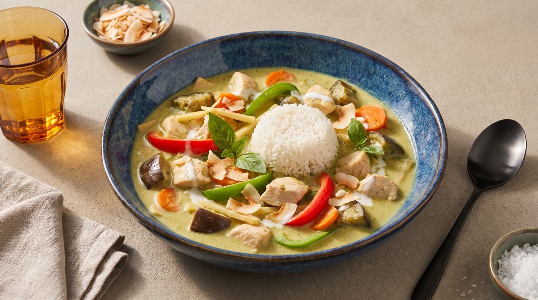 Grünes Kokos-Curry: So gelingt dir der thailändische Klassiker
