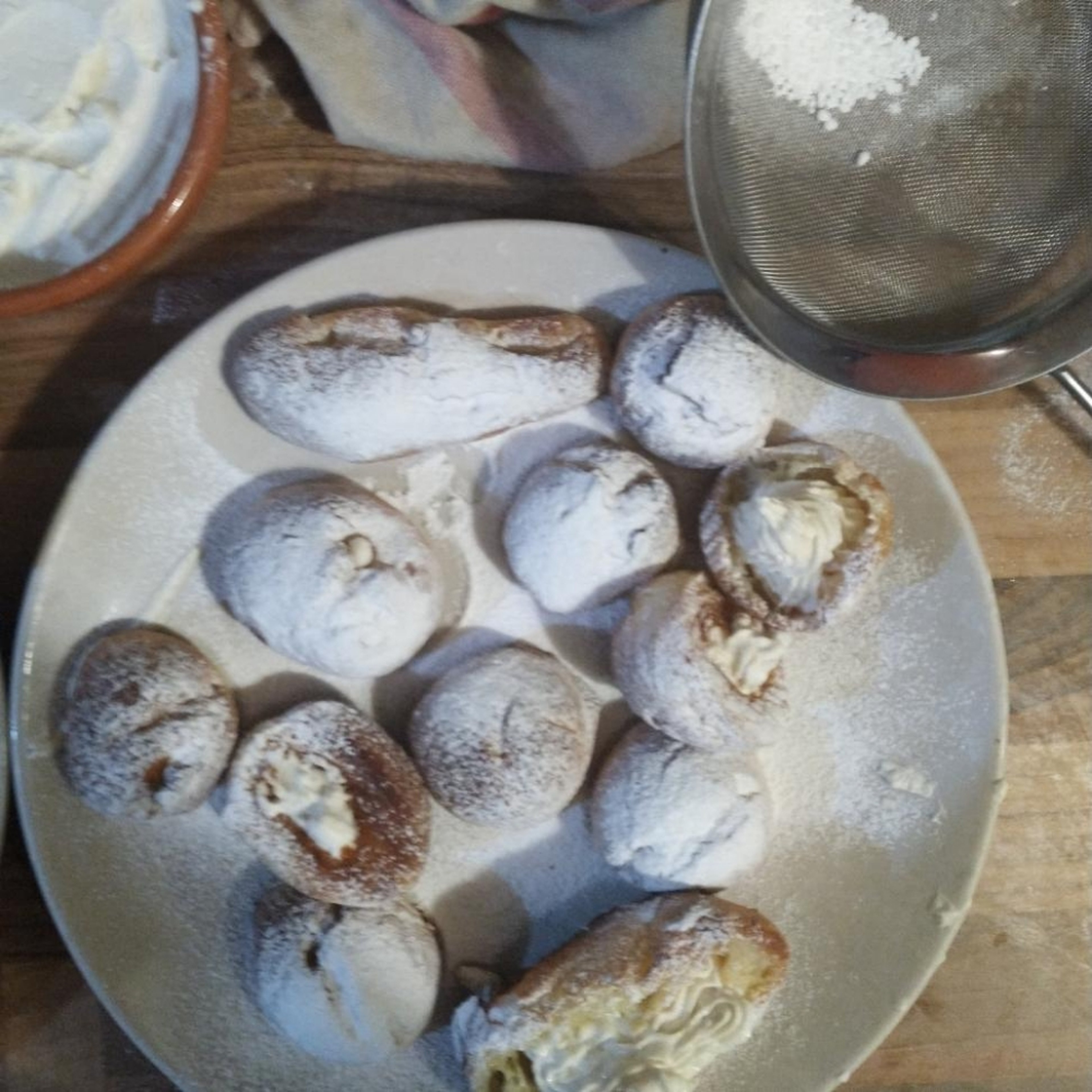 Choux buns or churros