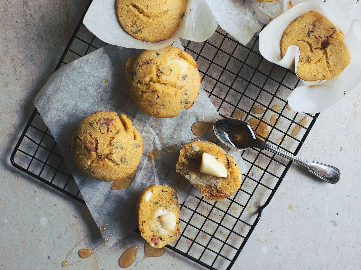 Maismuffins mit Speck und Feta | Rezept | Kitchen Stories