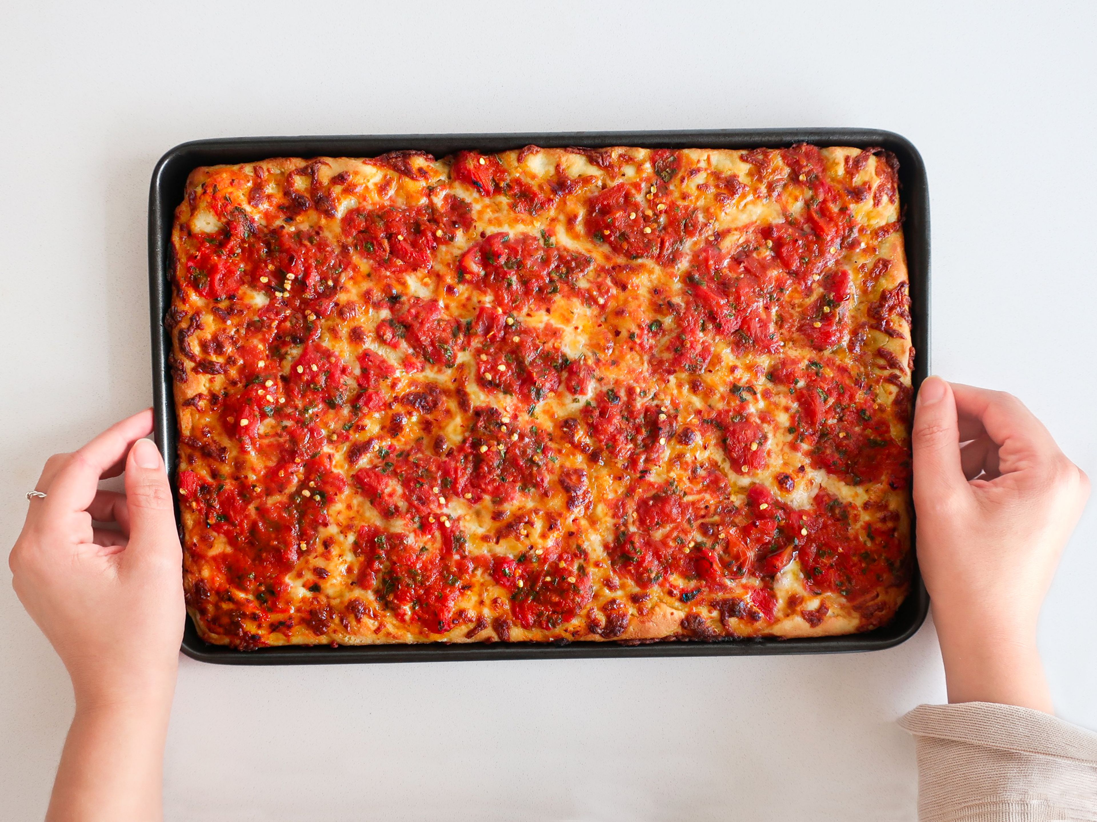 Grandma's Sicilian-Style Sheet Pan Pizza