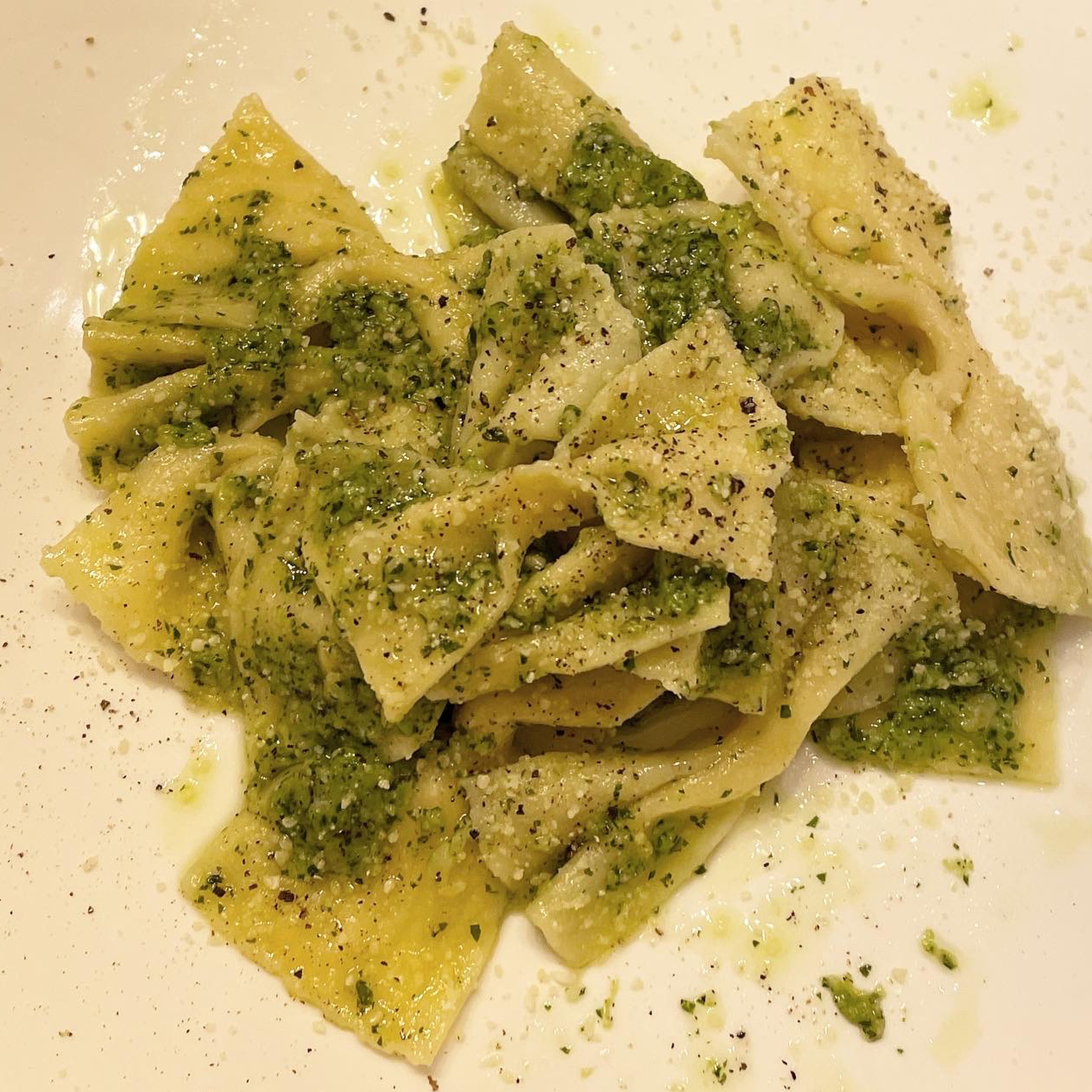 Pasta Pesto (Homemade Farfalle Pasta)