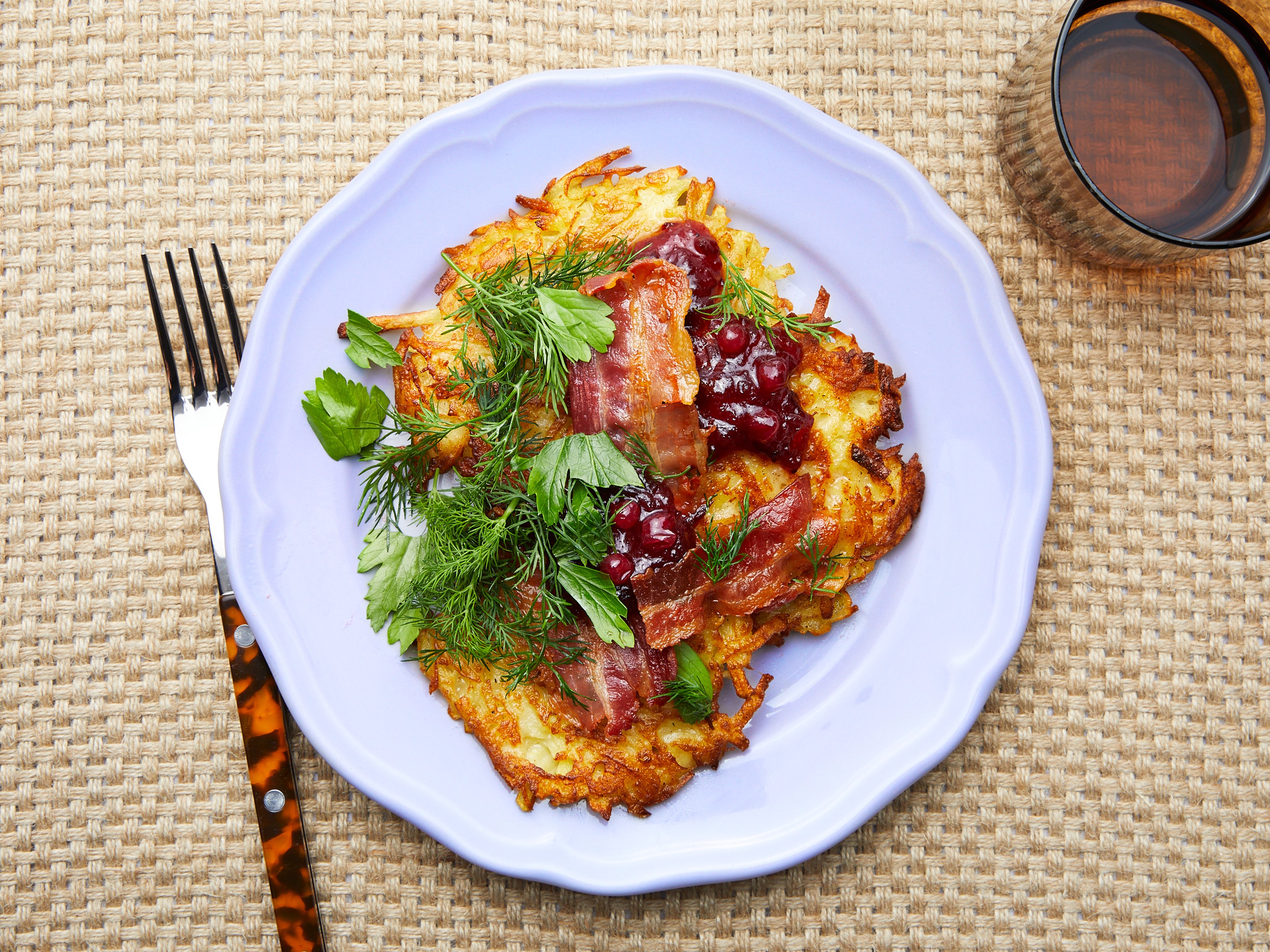 Raggmunk (Swedish potato pancakes with jam)