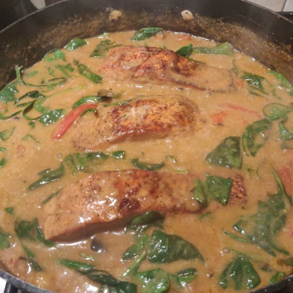 Salmon Thai Red Curry | Recipe | Kitchen Stories