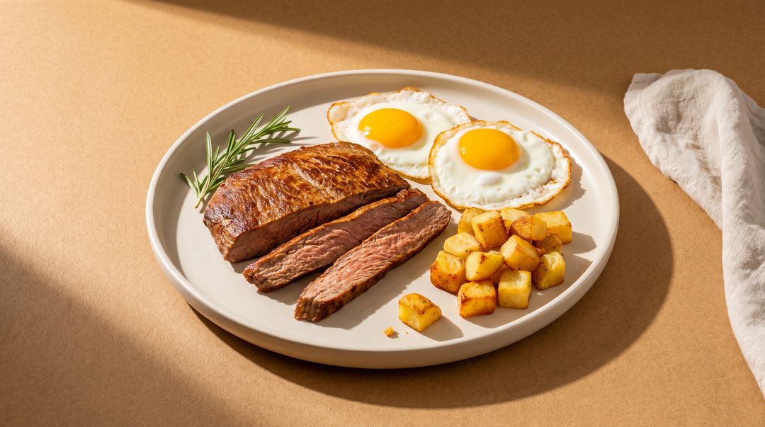 Herzhaftes Frühstück mit Steak and Eggs richtig zubereiten