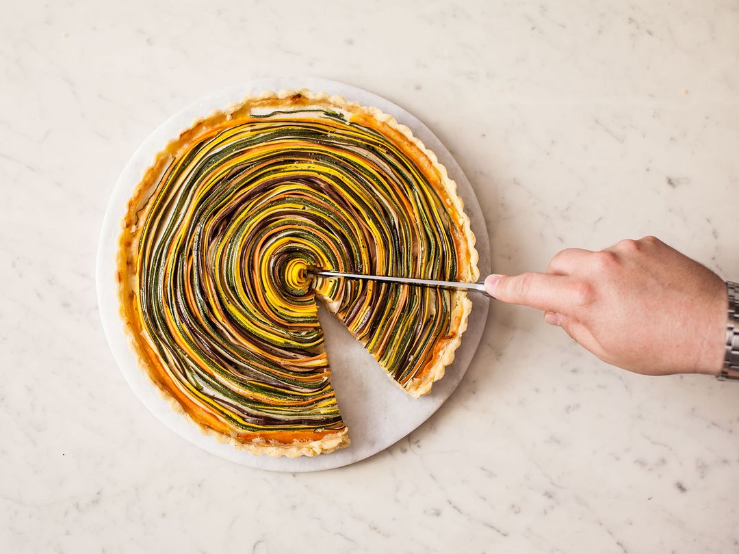 Vegetable spiral tart