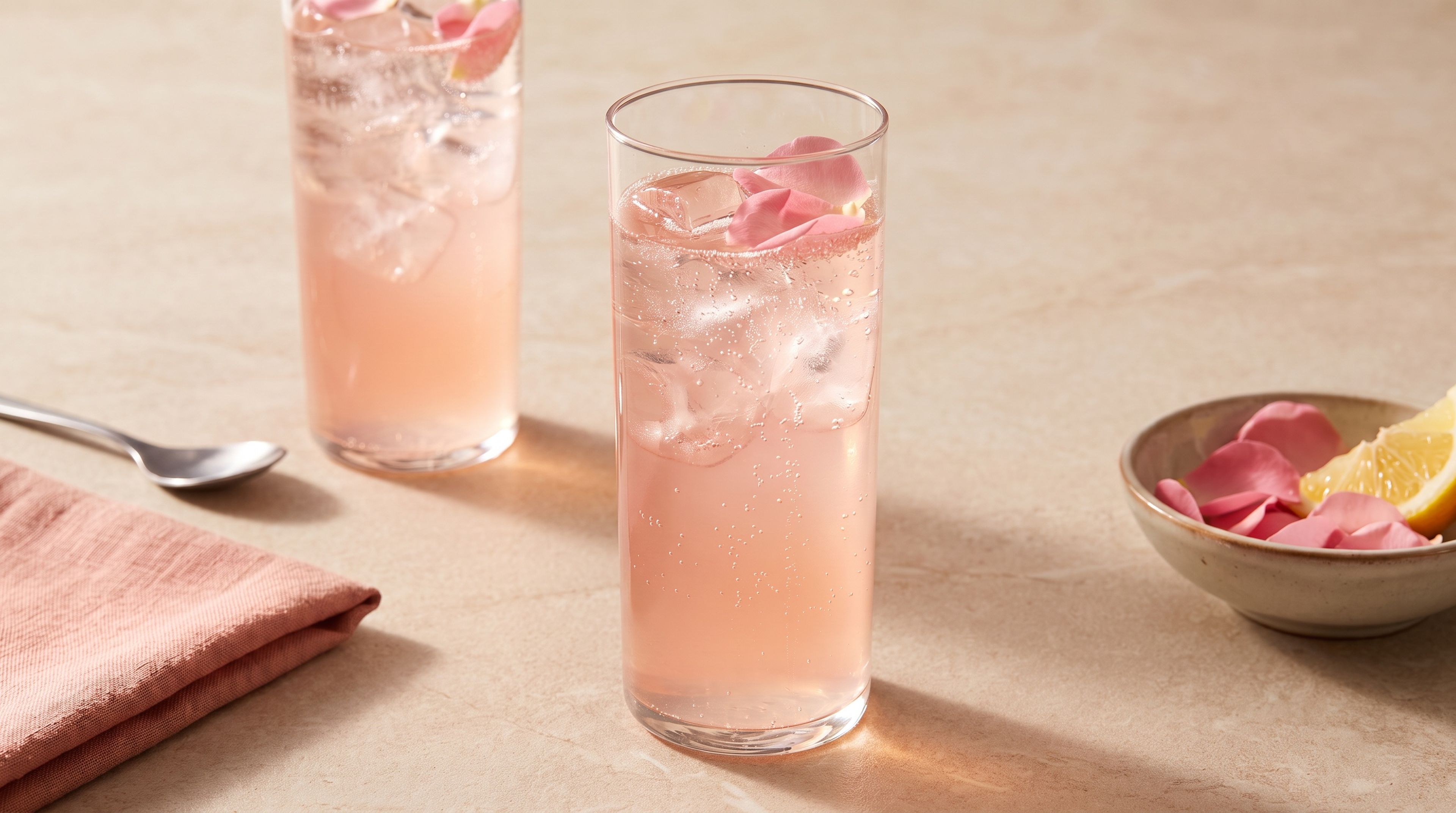 Erfrischender Rose Fizz: So mixt du den floralen Gin-Cocktail