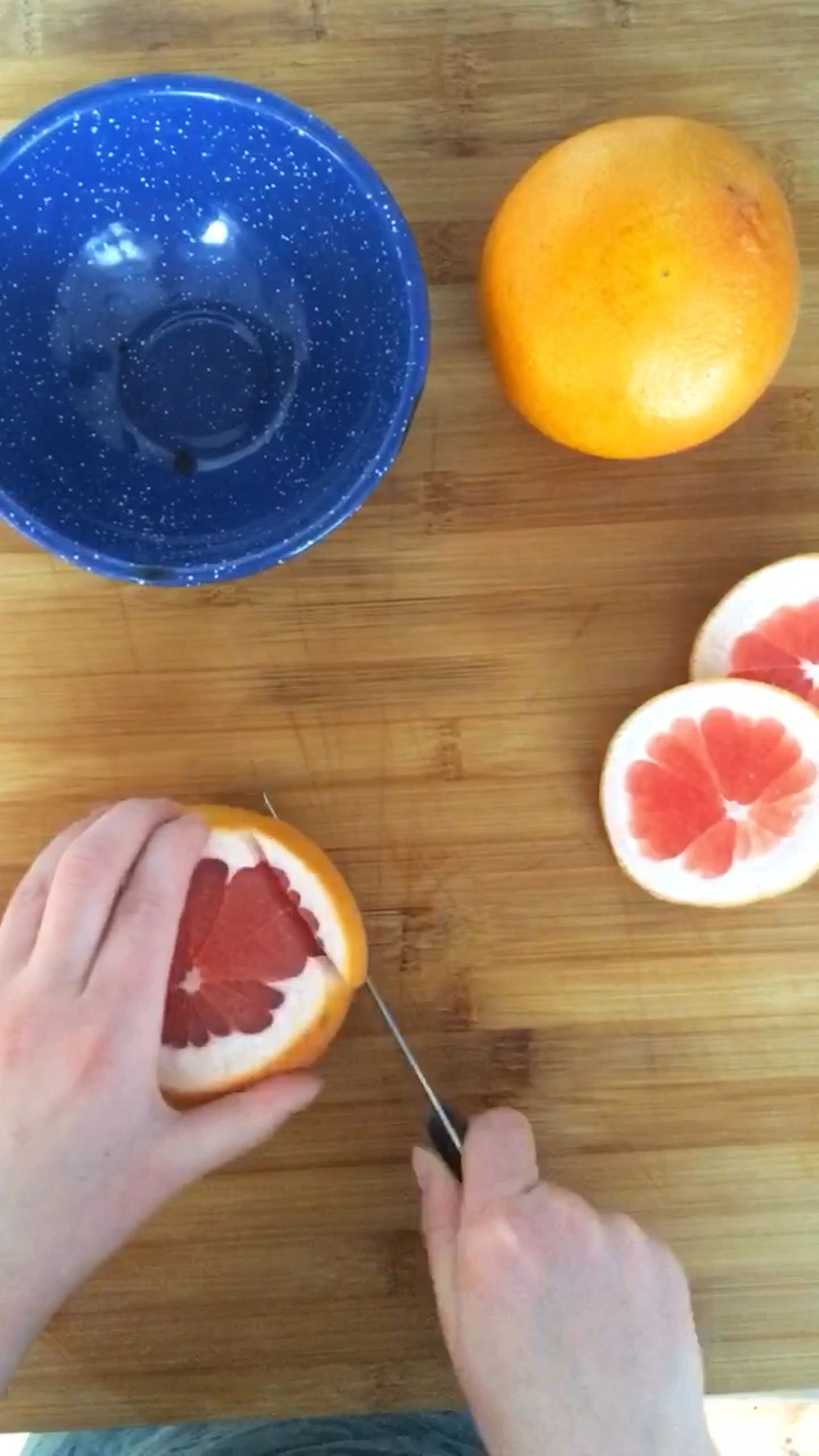 Peel the grapefruit.