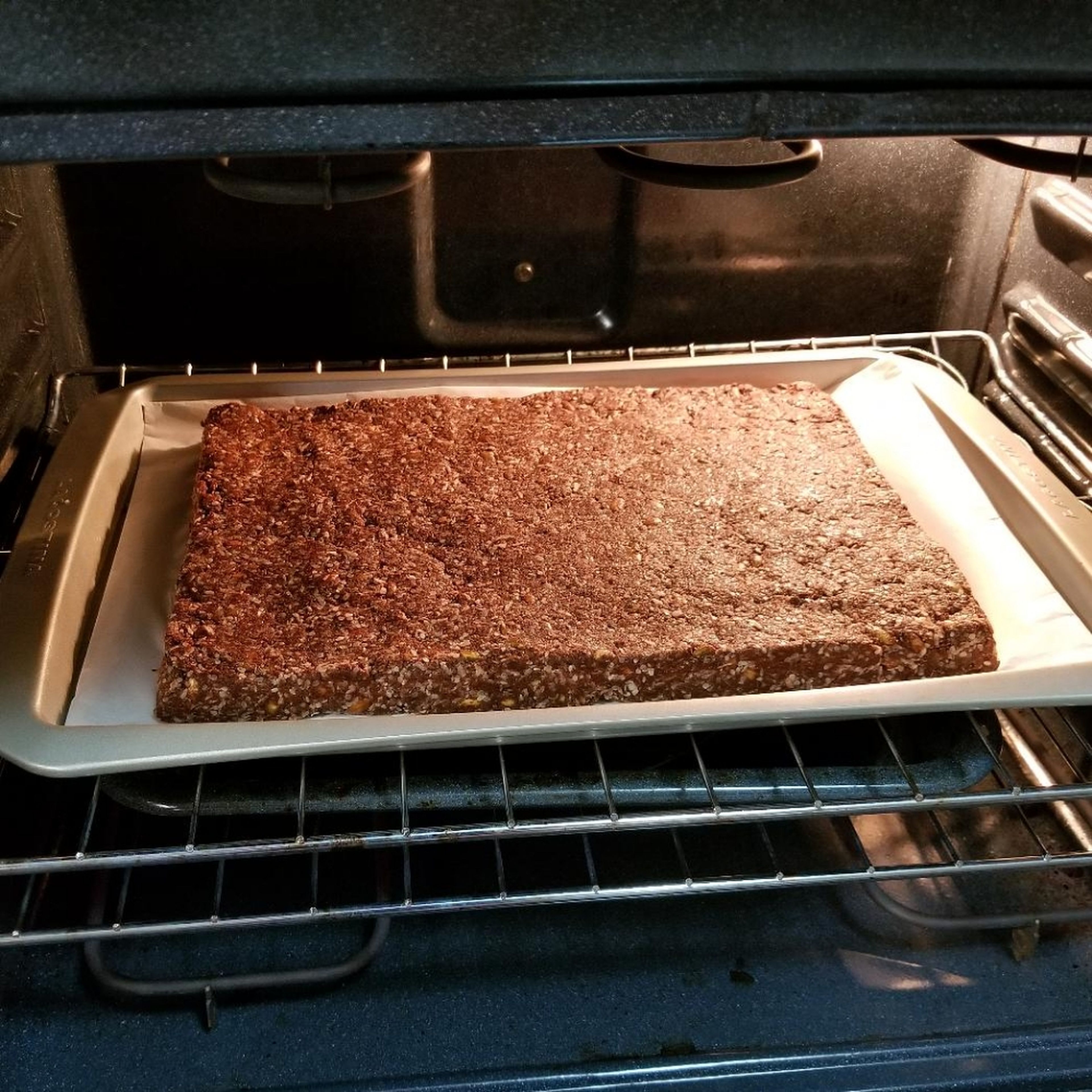 Bake in the oven for 15 min at 350 F. Note, do not overbake as it will dry out quickly!