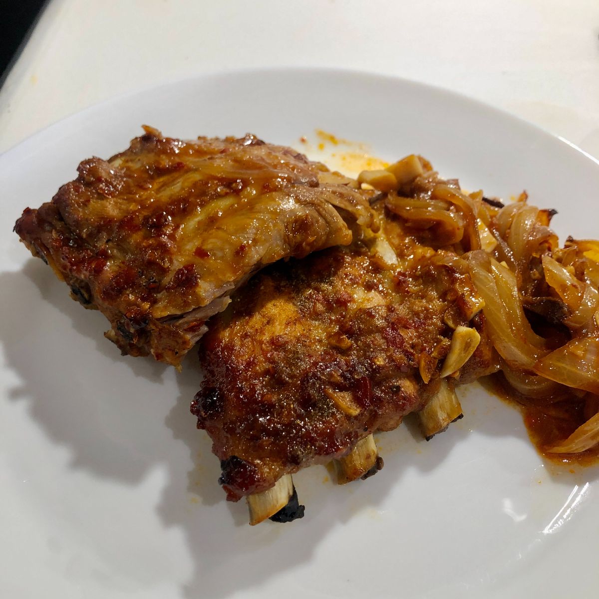 Sweet & Spicy BBQ Pork Ribs with onions and garlics | Recipe | Kitchen Stories