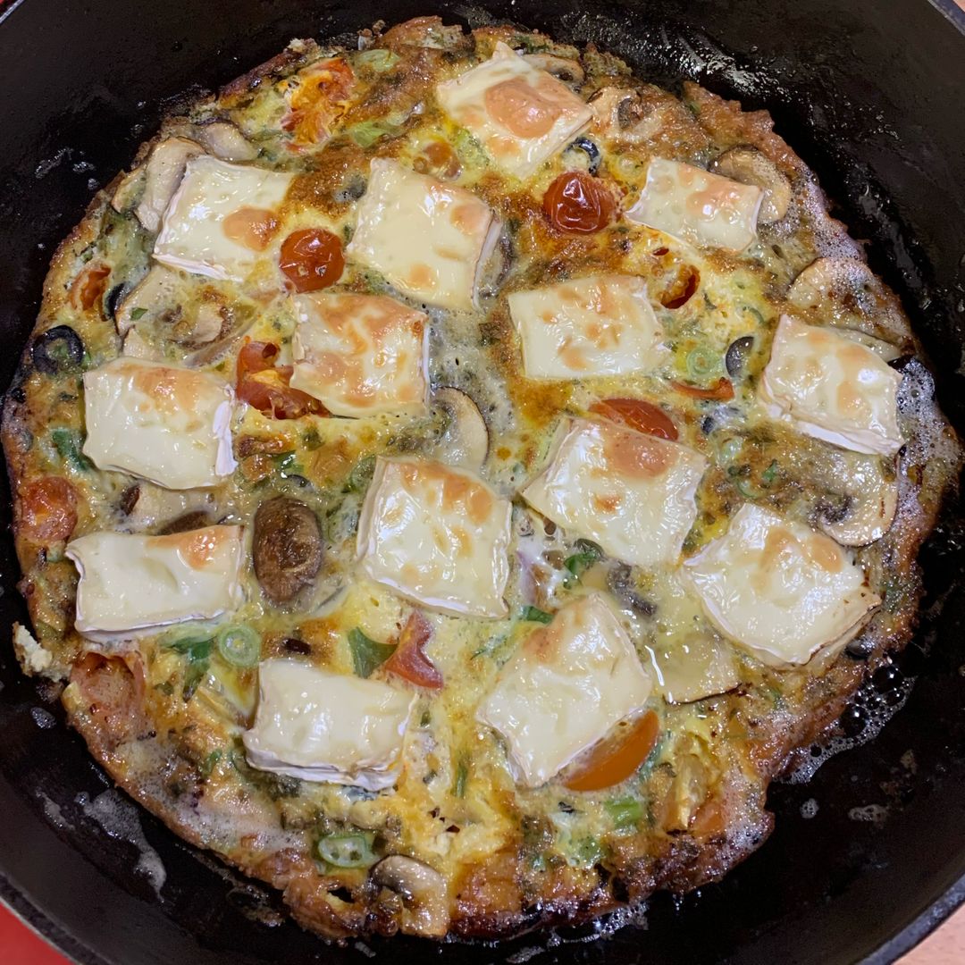 Omelett mit Weichkäse