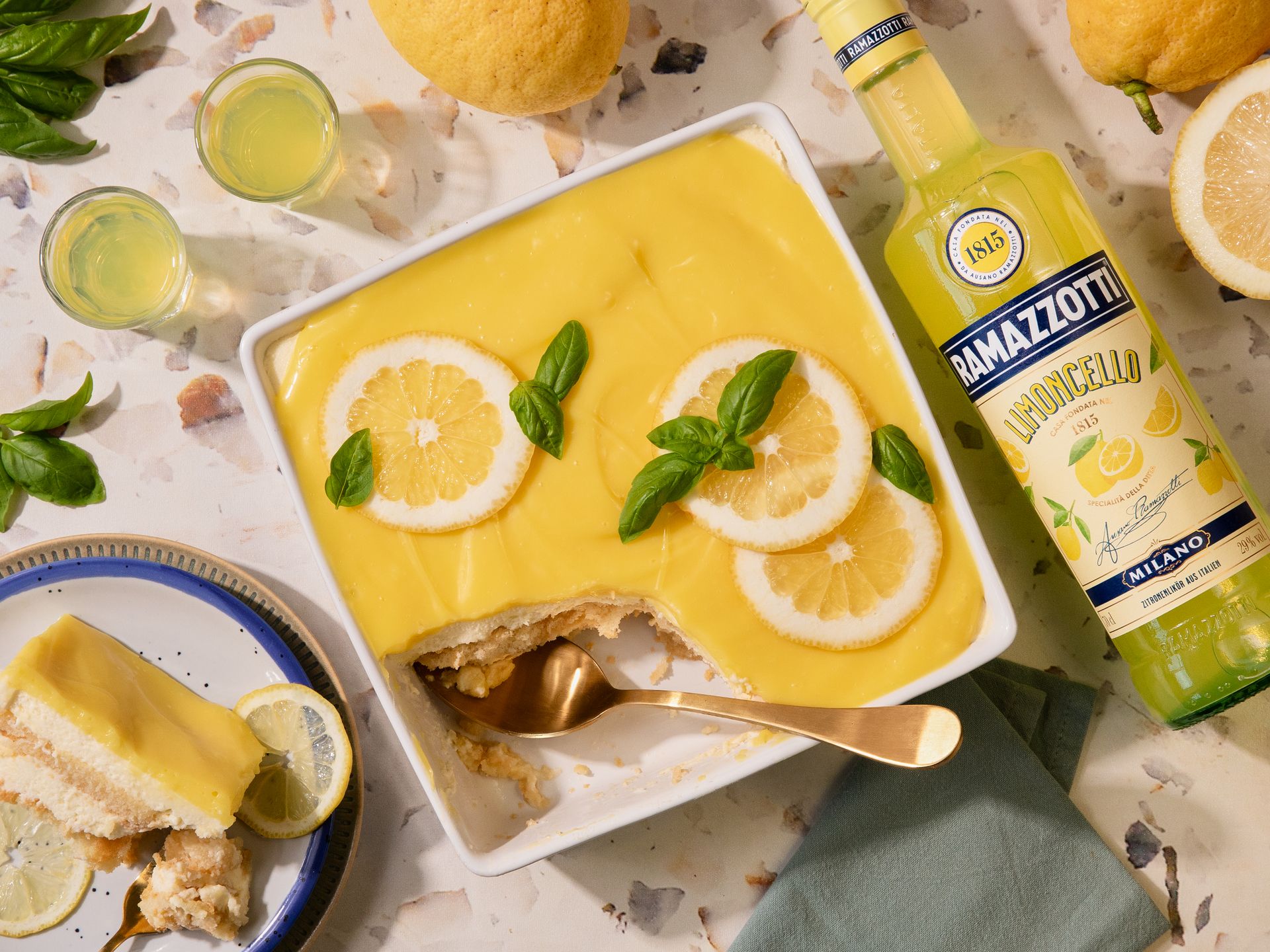 Fruchtiges Zitronen-Tiramisu mit Limoncello