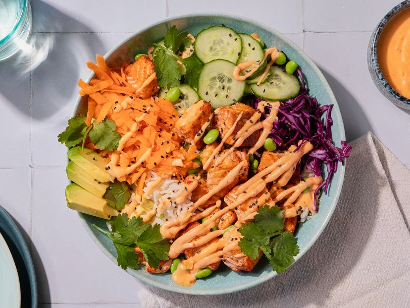 Bang Bang-Lachs-Bowl (Lachs in Chili-Mayo-Soße)
