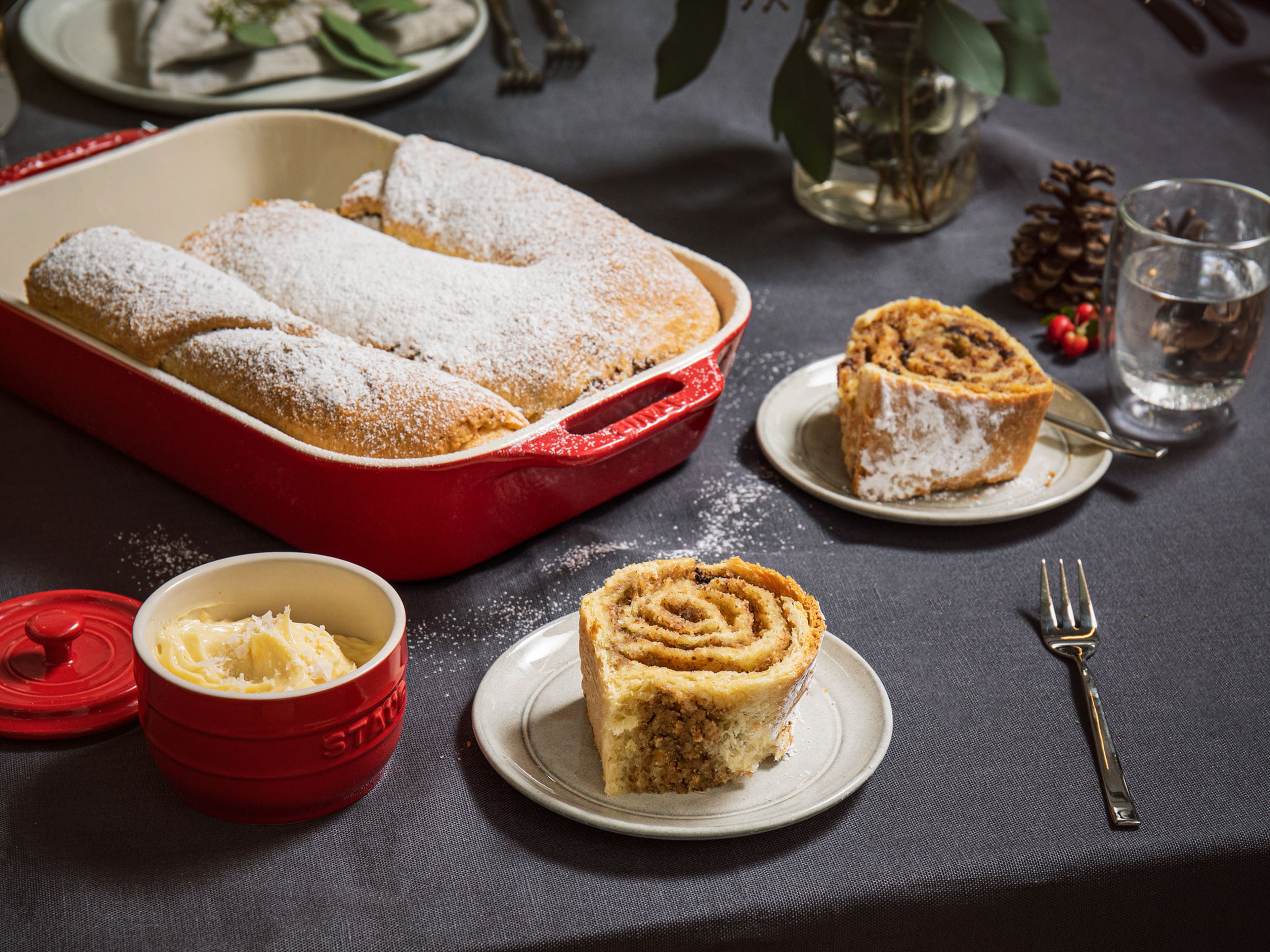 Slovenian-inspired yeasted nut cake (Potica)