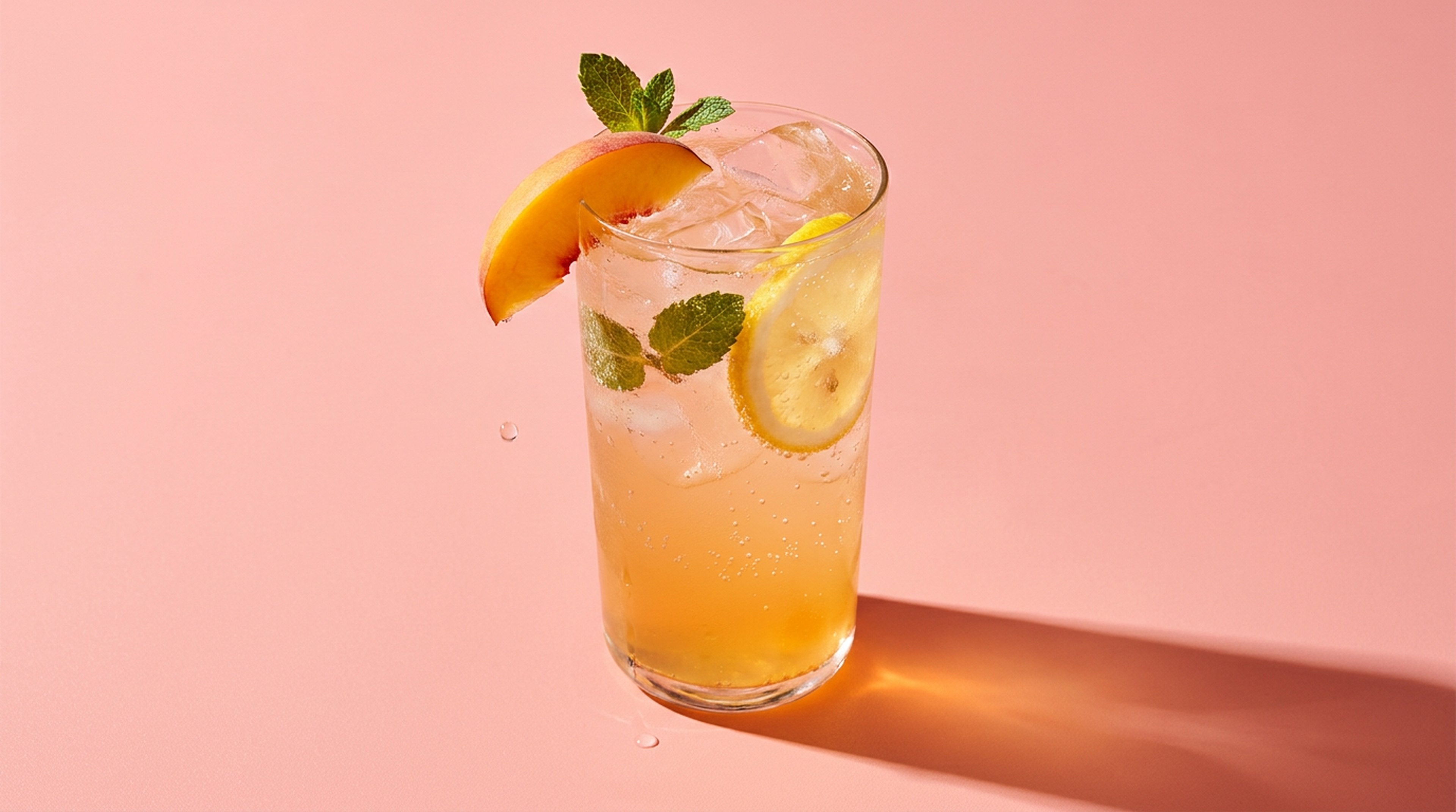 Erfrischende Holunder-Pfirsich-Limonade für warme Sommertage
