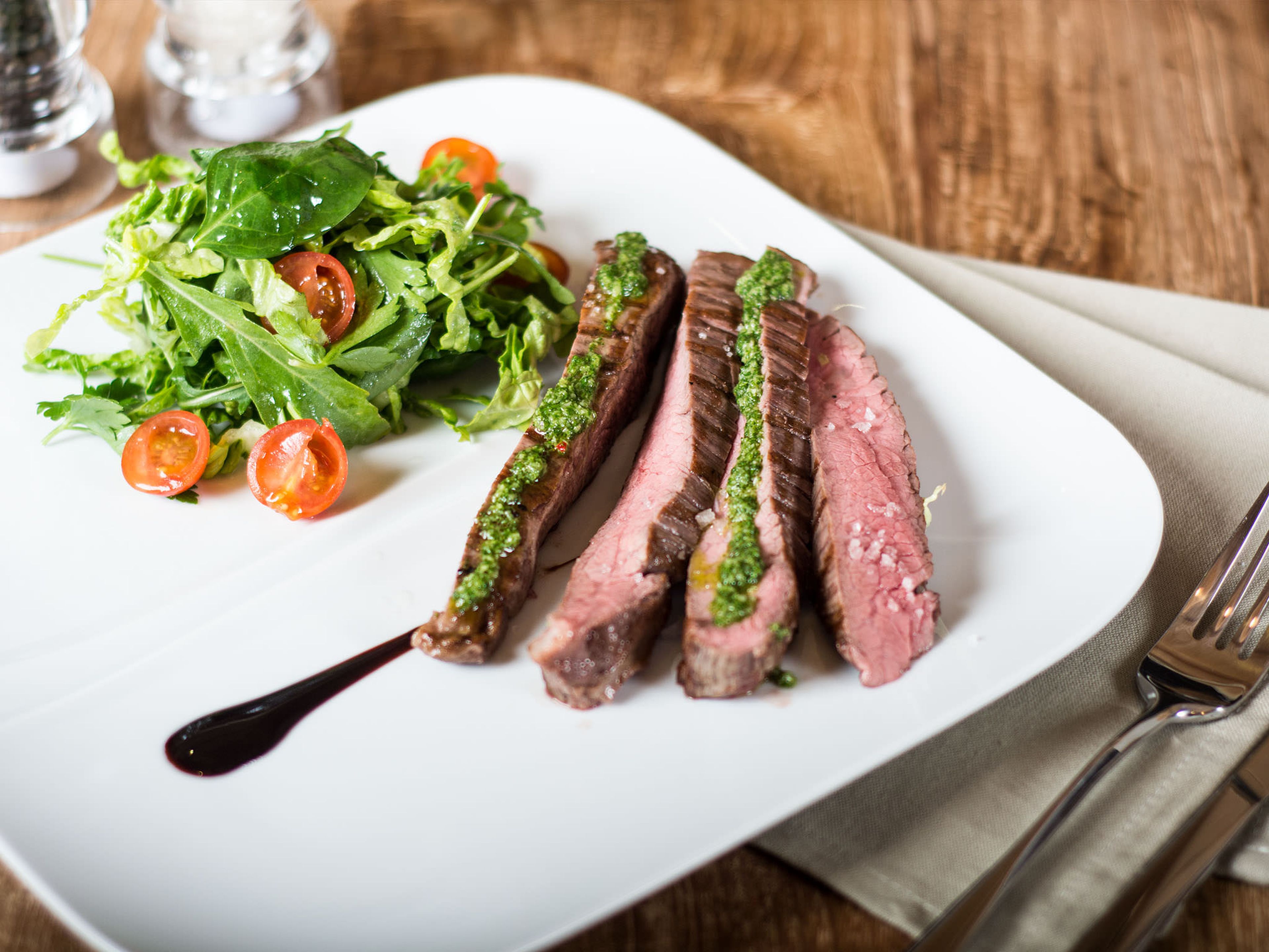 Flank steak with Chimichurri