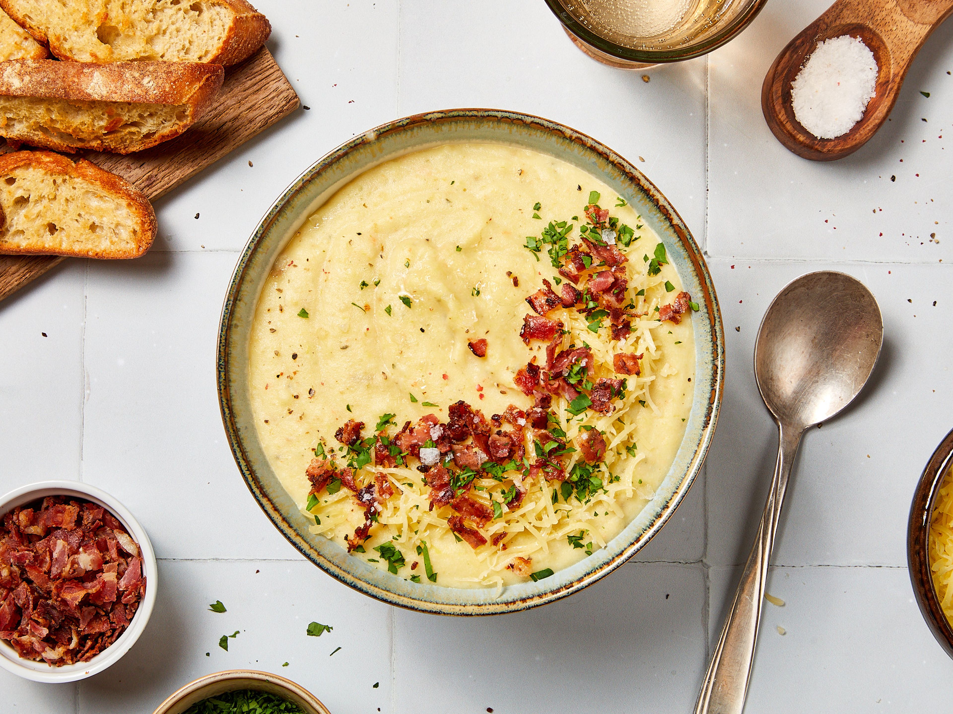 The ultimate creamy roasted garlic soup