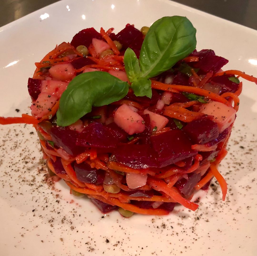 Russian Vinaigrette Roasted Beet Salad.