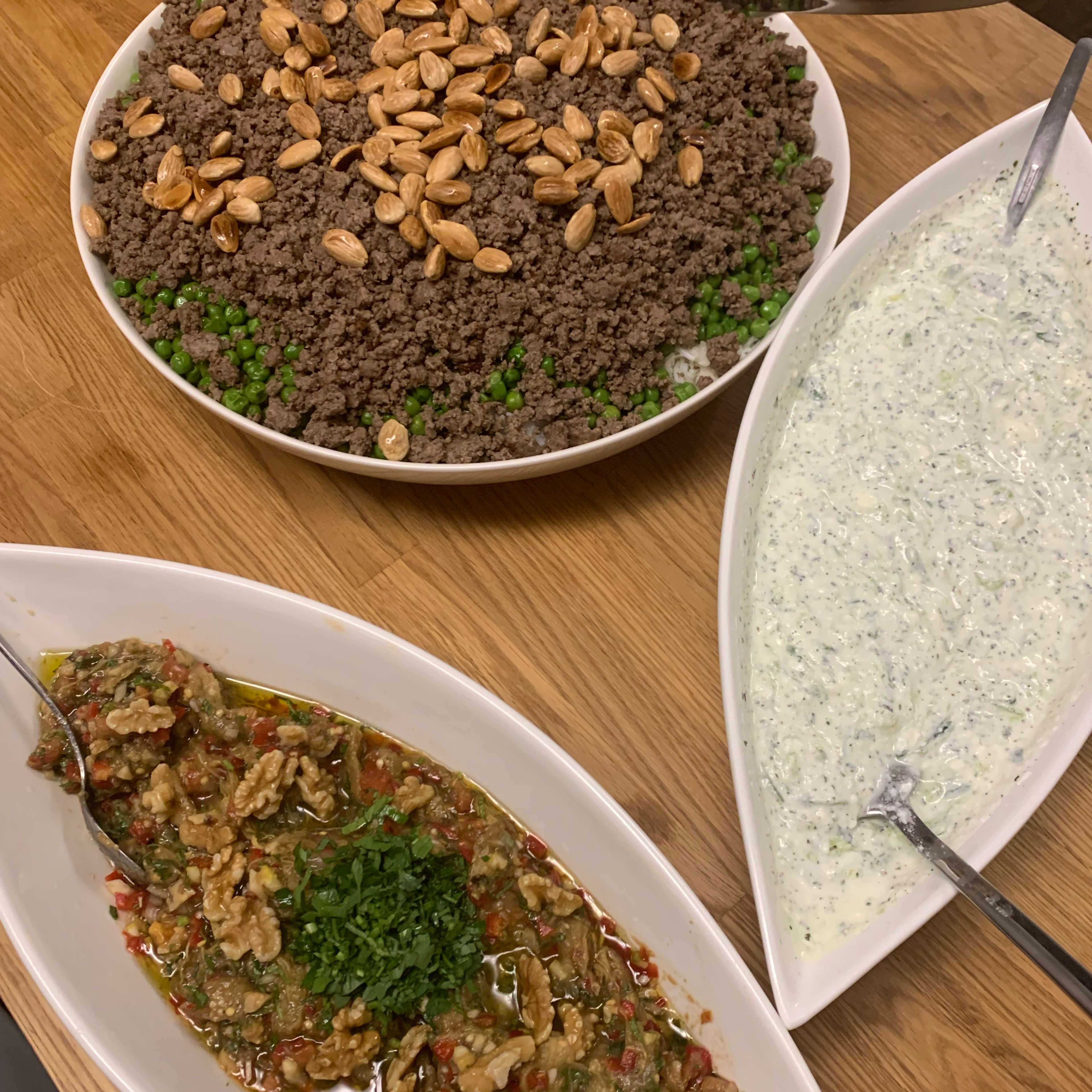 Reis mit Erbsen nach dem syrischen Rezept