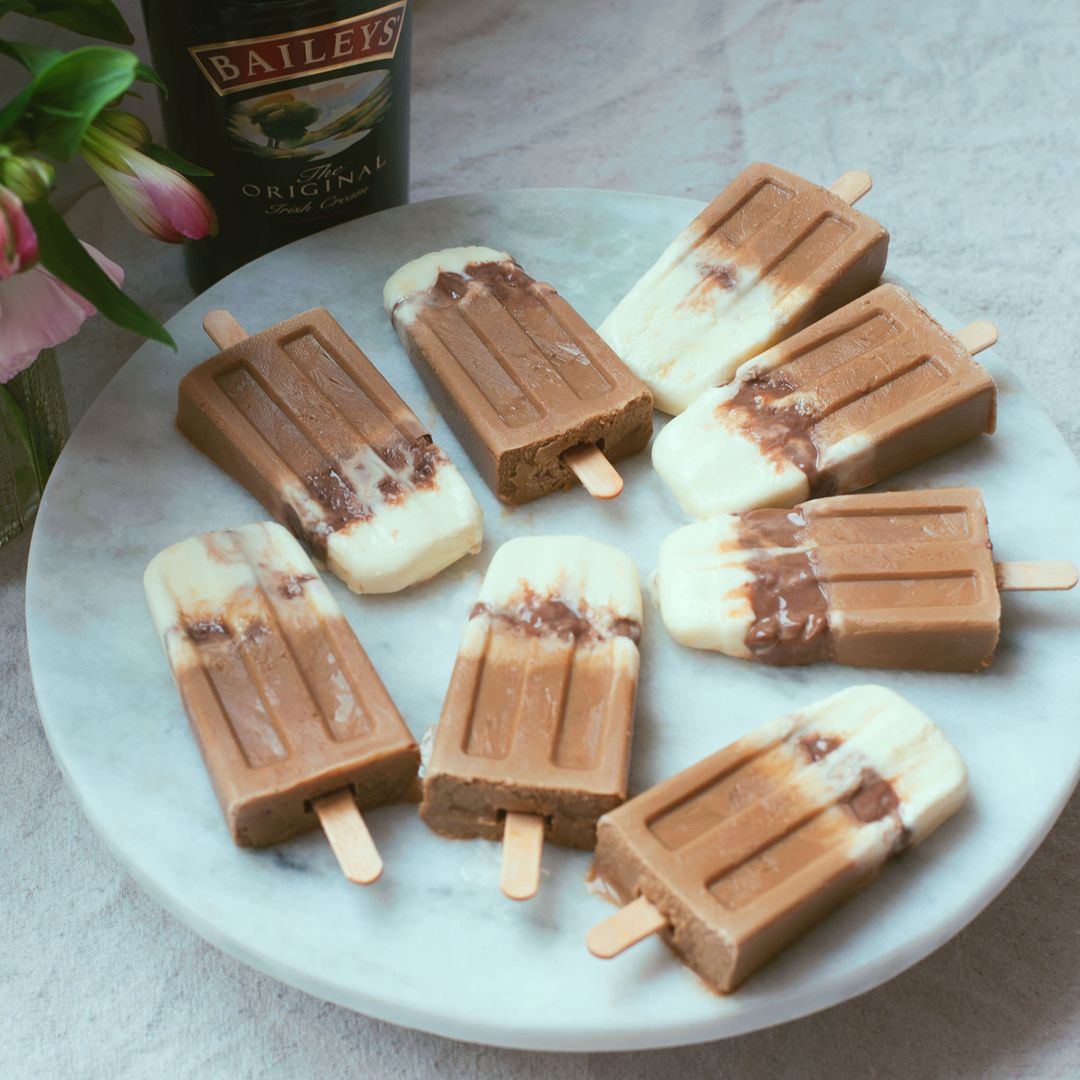 Boozy chocolate and coffee popsicles