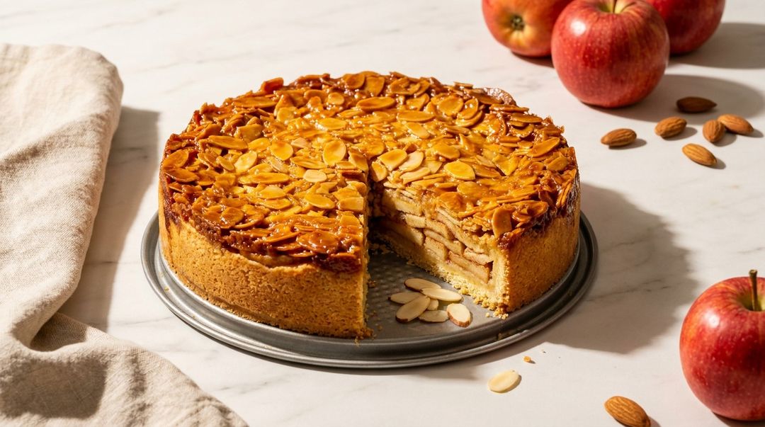 Florentiner Apfelkuchen mit Mandelkruste