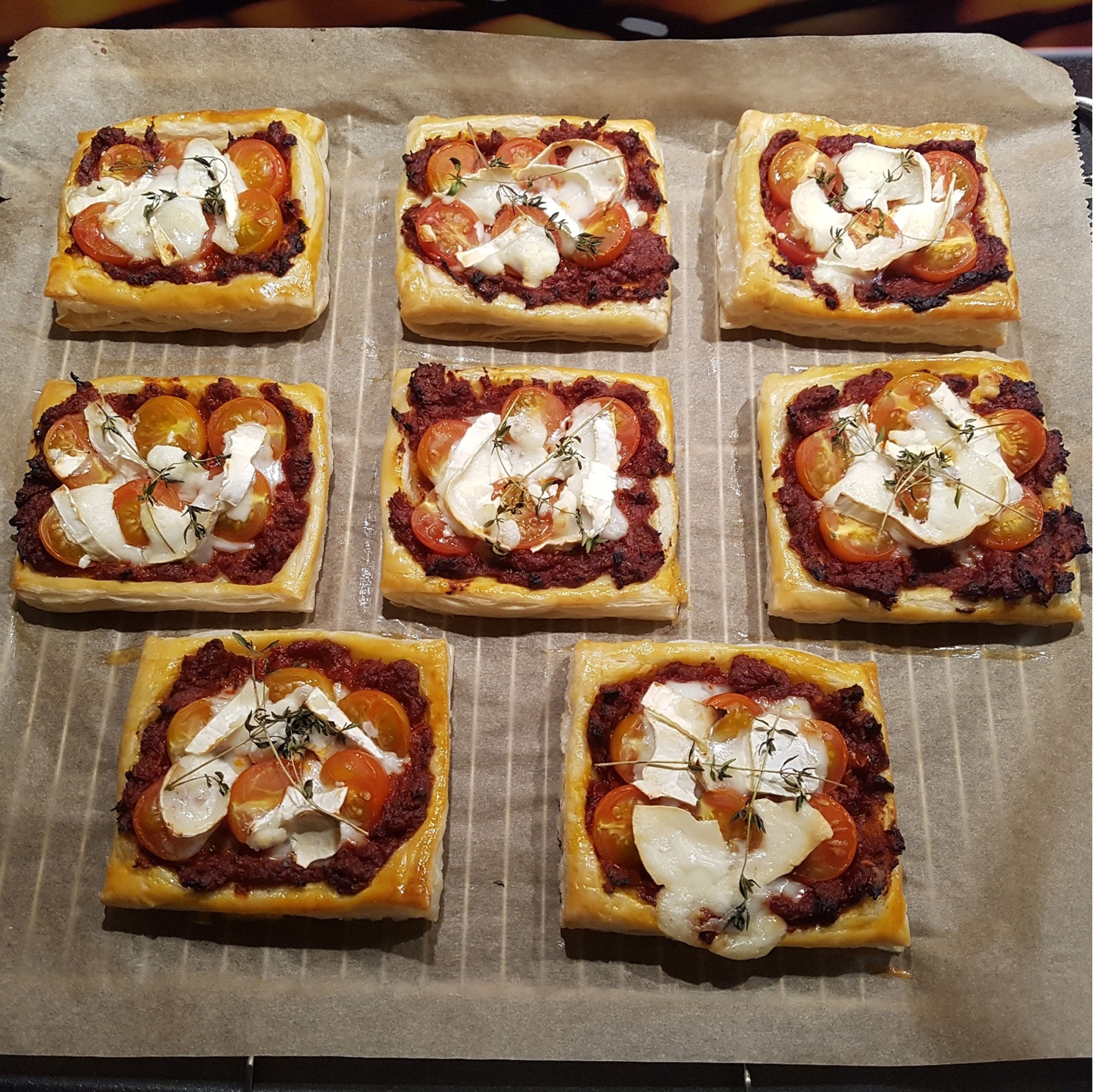 Tomato and goat cheese tartlets