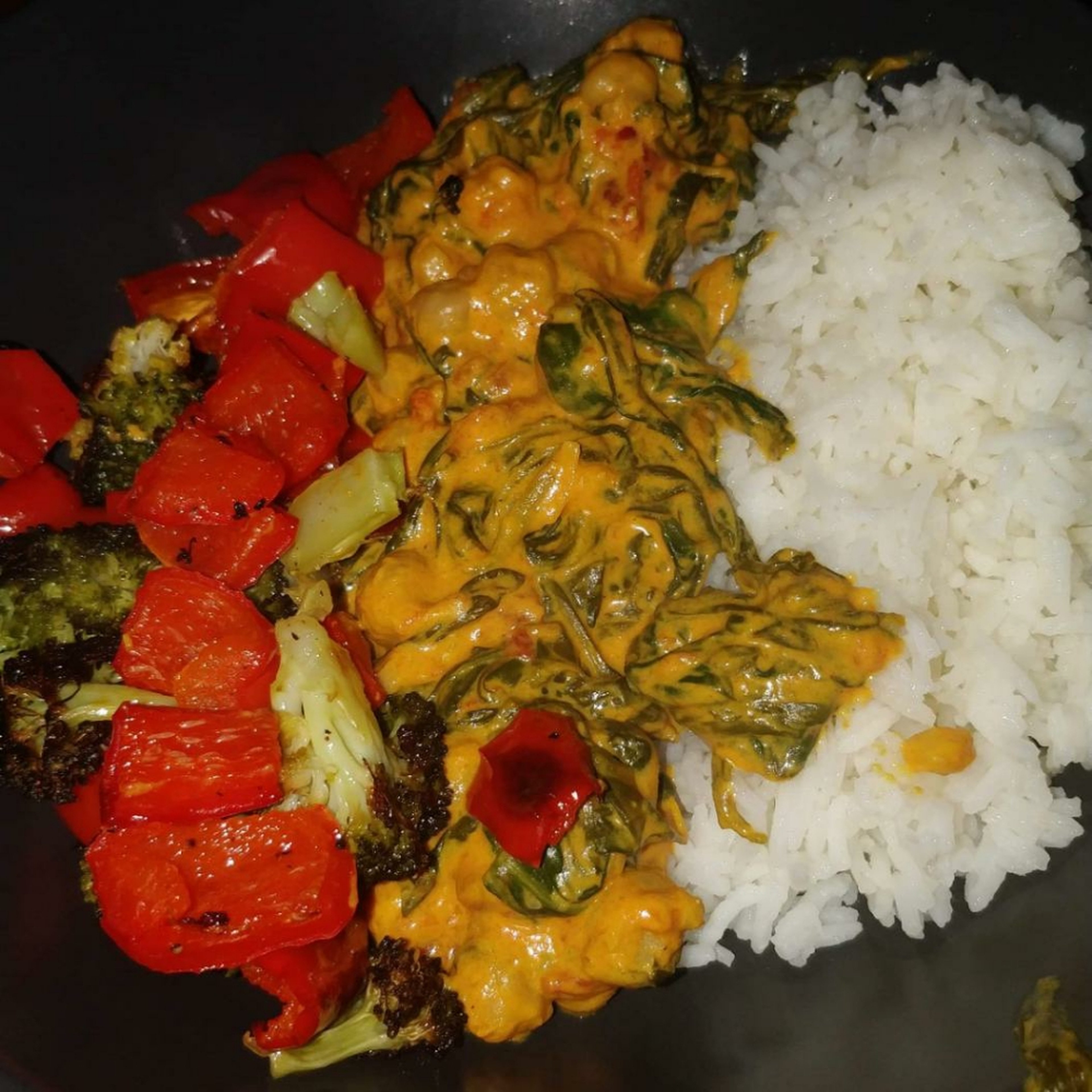 Vegetarian curry rice Berlin style