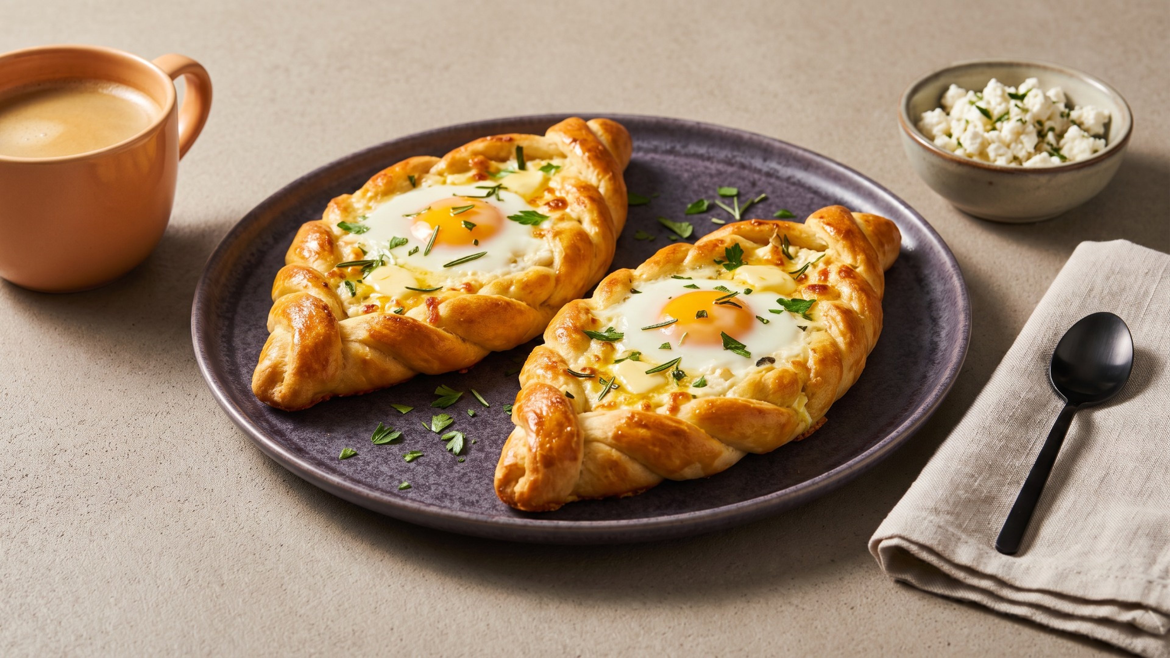 Georgisches Käseboot aus dem Airfryer: So machst du Khachapuri ganz einfach selbst