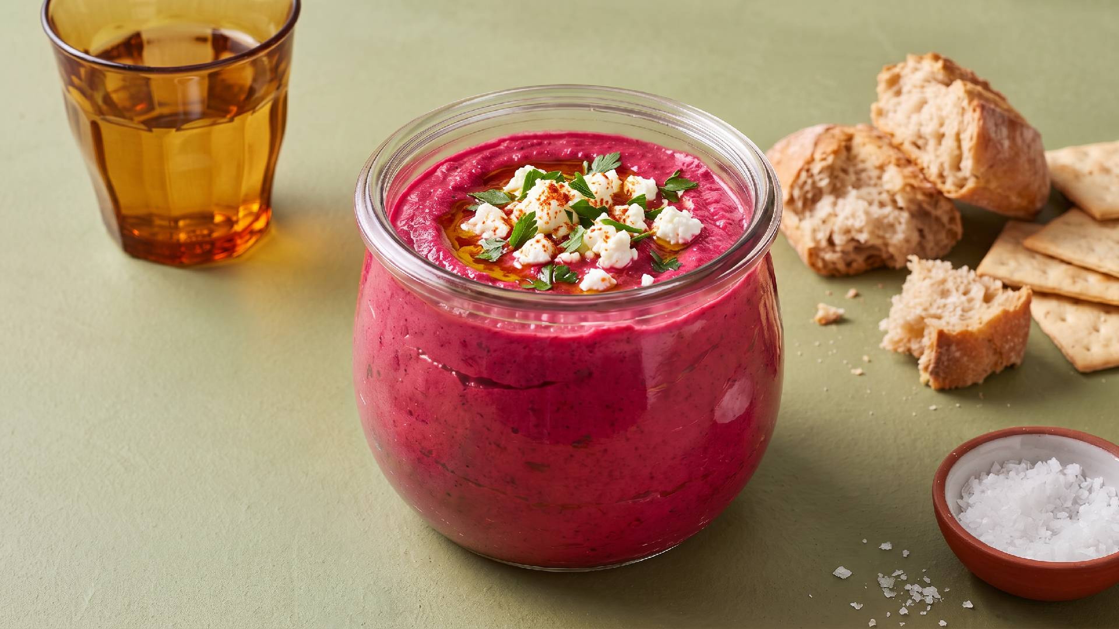 Rote-Bete-Aufstrich mit Feta und Zitrone