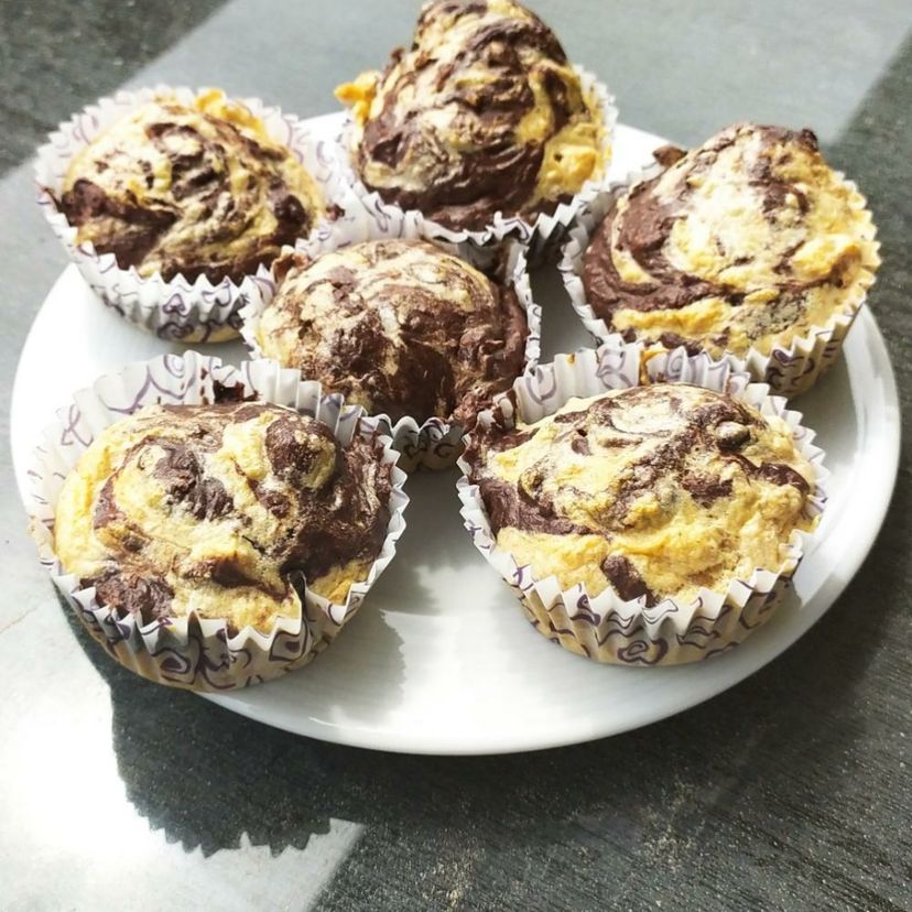 gesunde Mamor-Muffins ohne Zucker