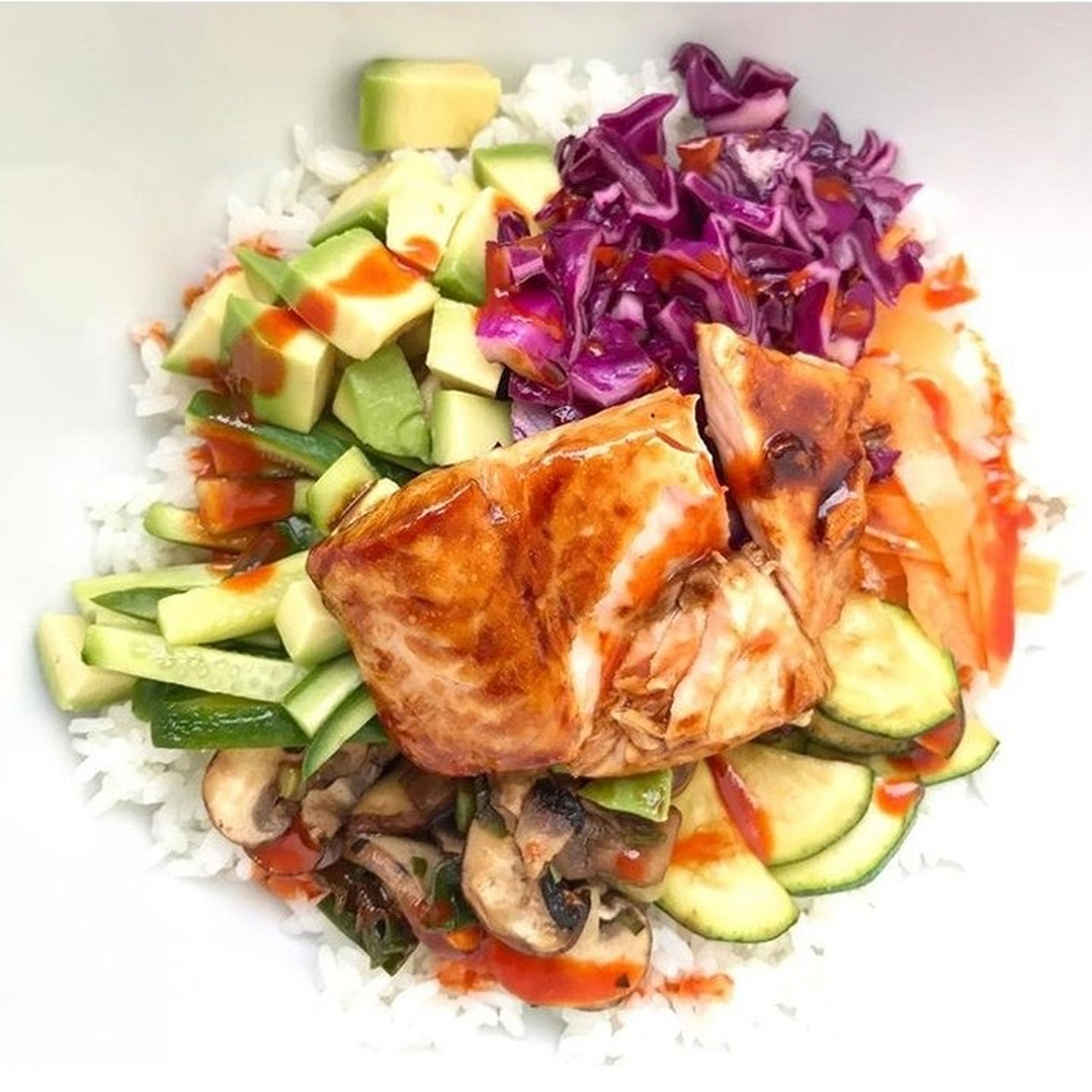 Soulfood bowl with salmon