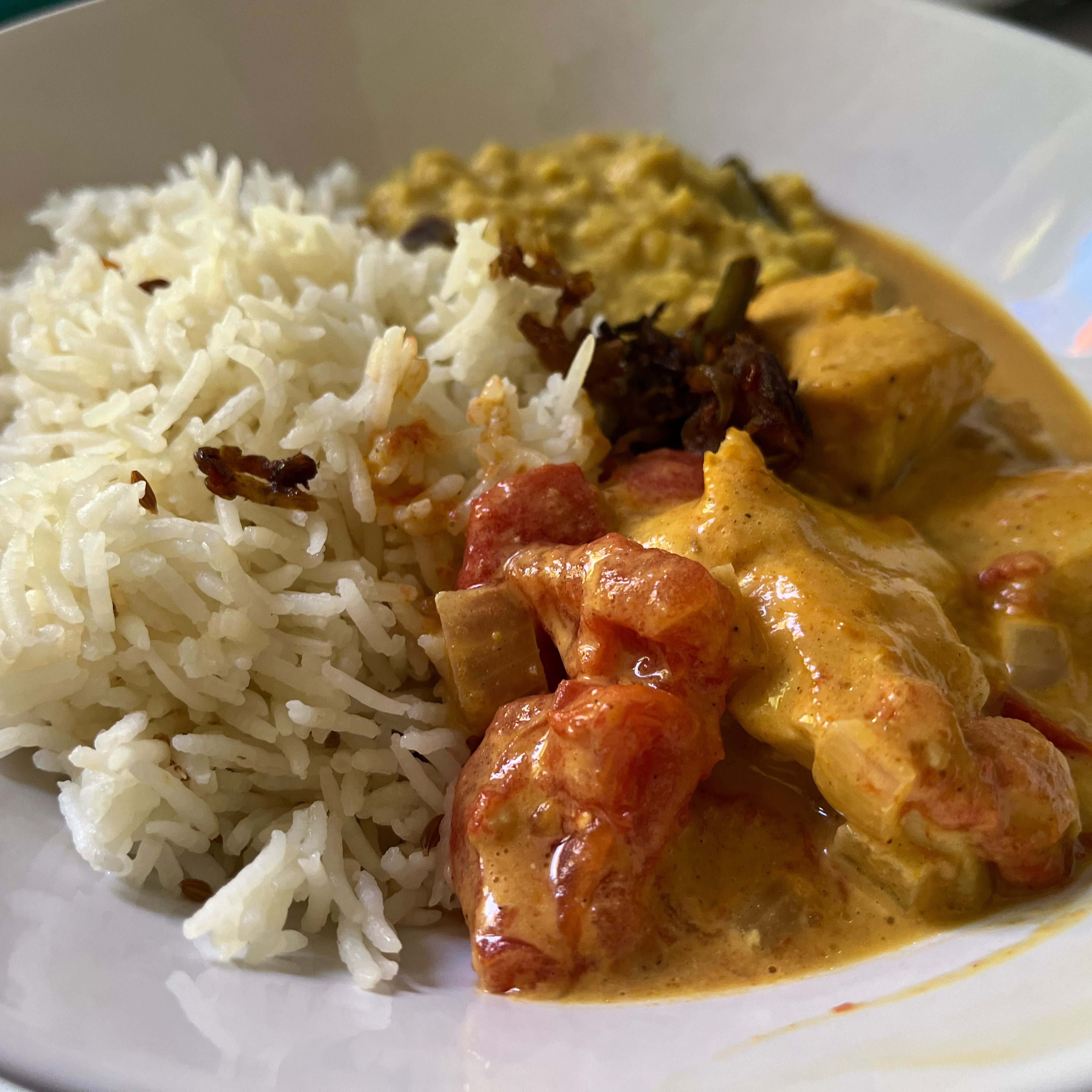 Red fish curry