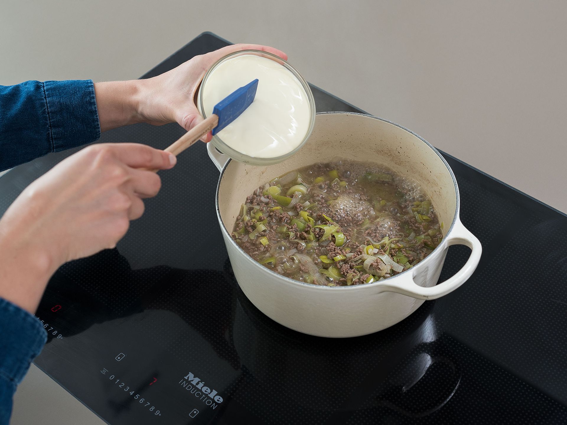 käse lauch suppe mit schmelzkäse