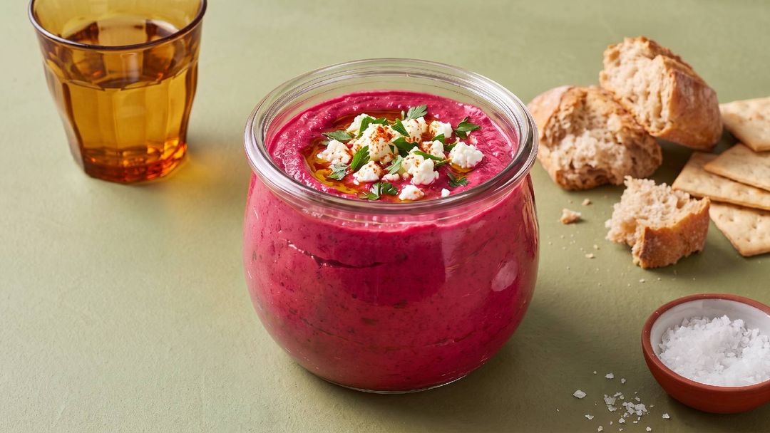 Rote-Bete-Aufstrich mit Feta und Zitrone