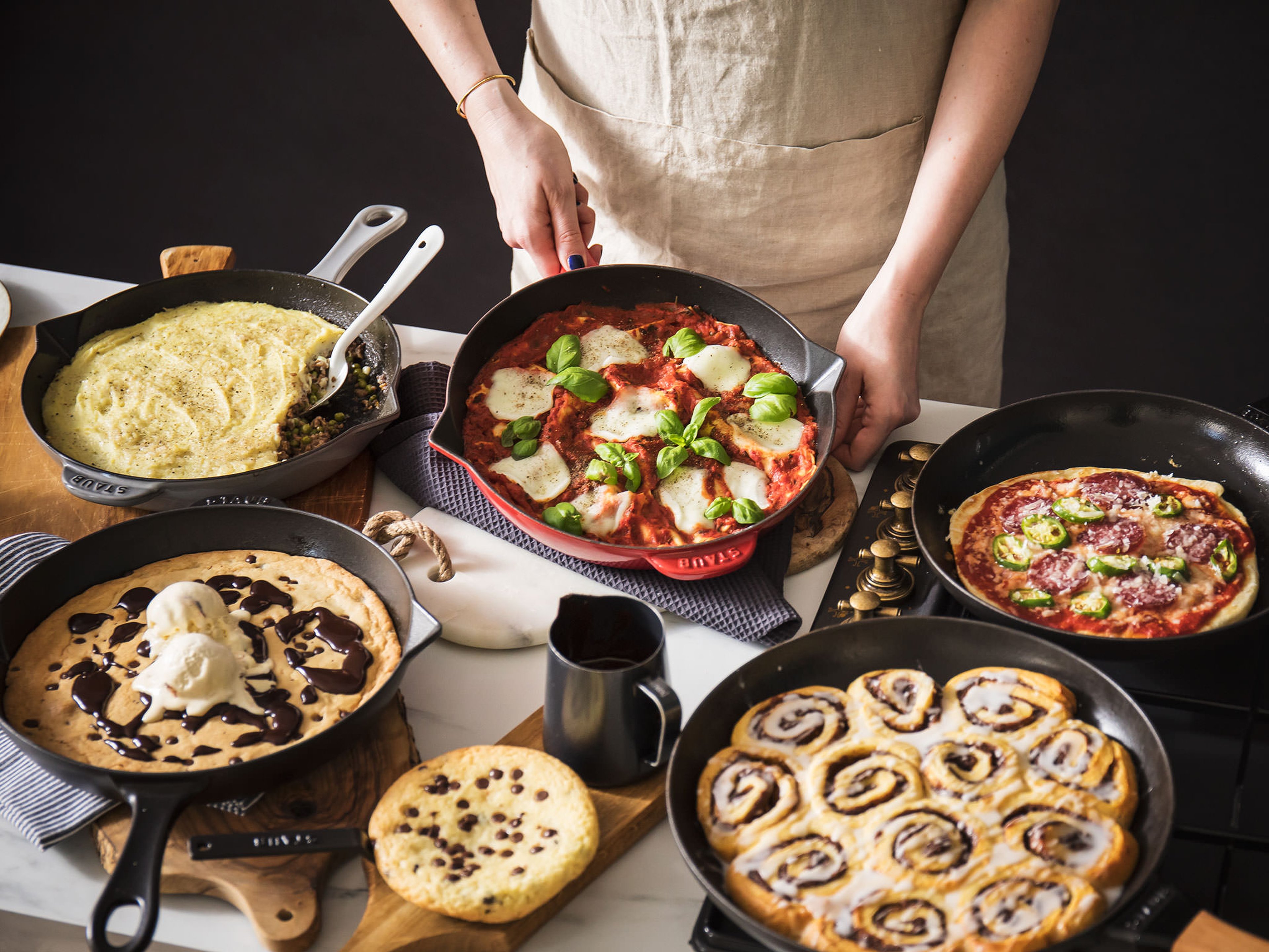 Pizza, Lasagne und Cookies aus der Pfanne?