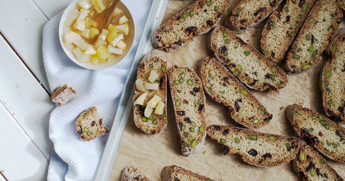 Cranberry-Pistazien-Biscotti mit Marmelade | Rezept | Kitchen Stories