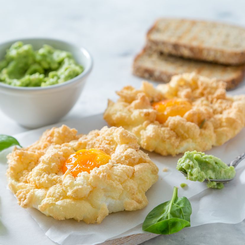 Cloud Eggs auf krossem Brot