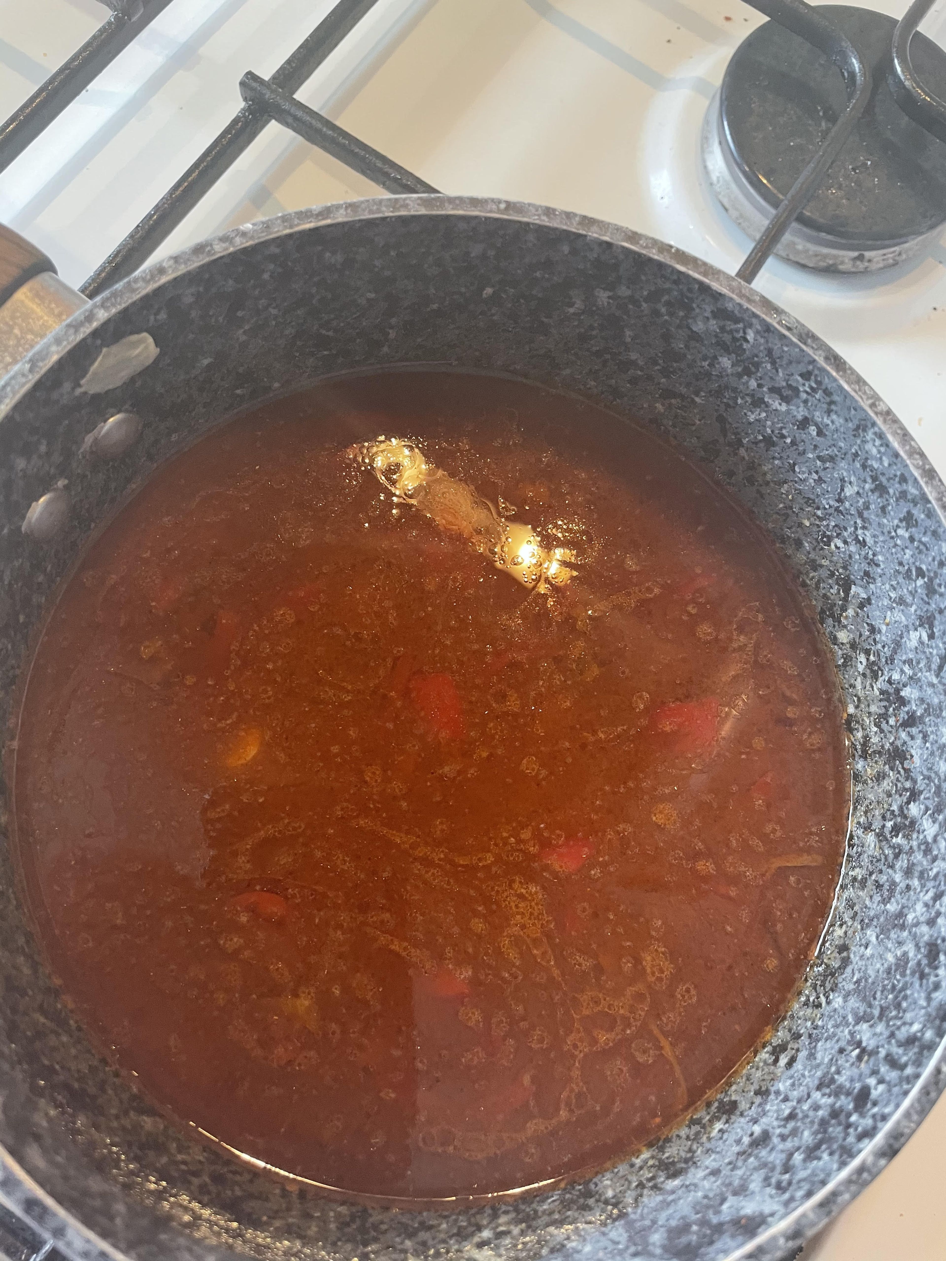 Once your all done frying the mixture, drop it into 150ml of cold water soon as you take it off the heat and mix it all together and then set this off to the side.