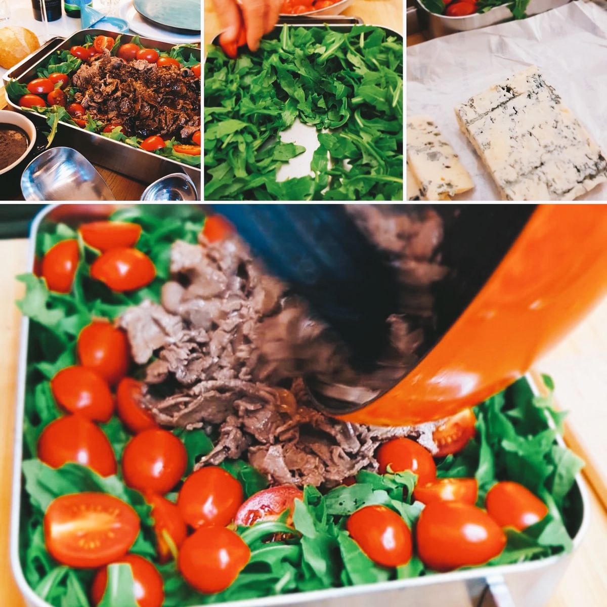 Straccetti mit Ruccola, Tomaten, Gorgonzola &amp; Balsamico | Rezept ...