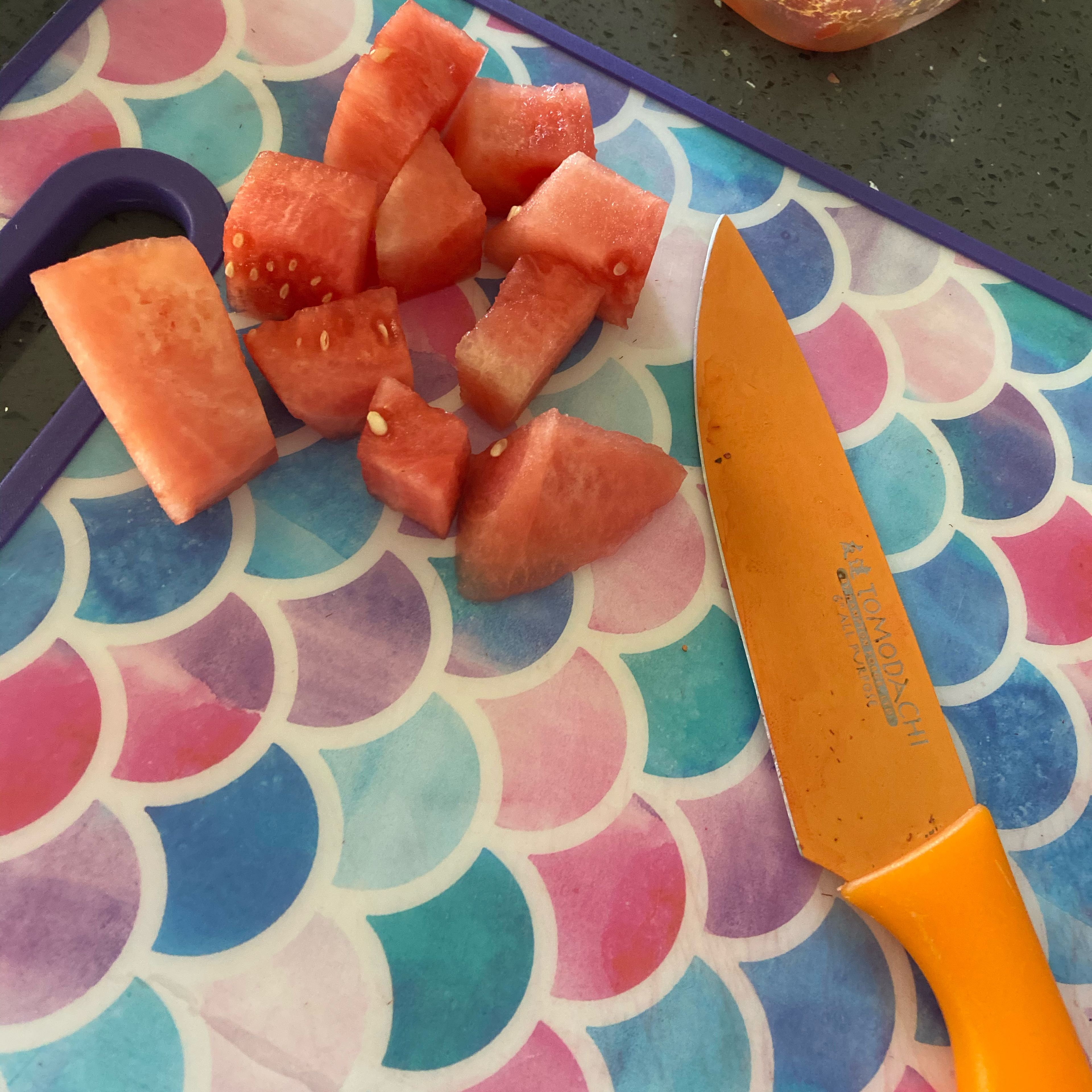 Cut up the watermelon