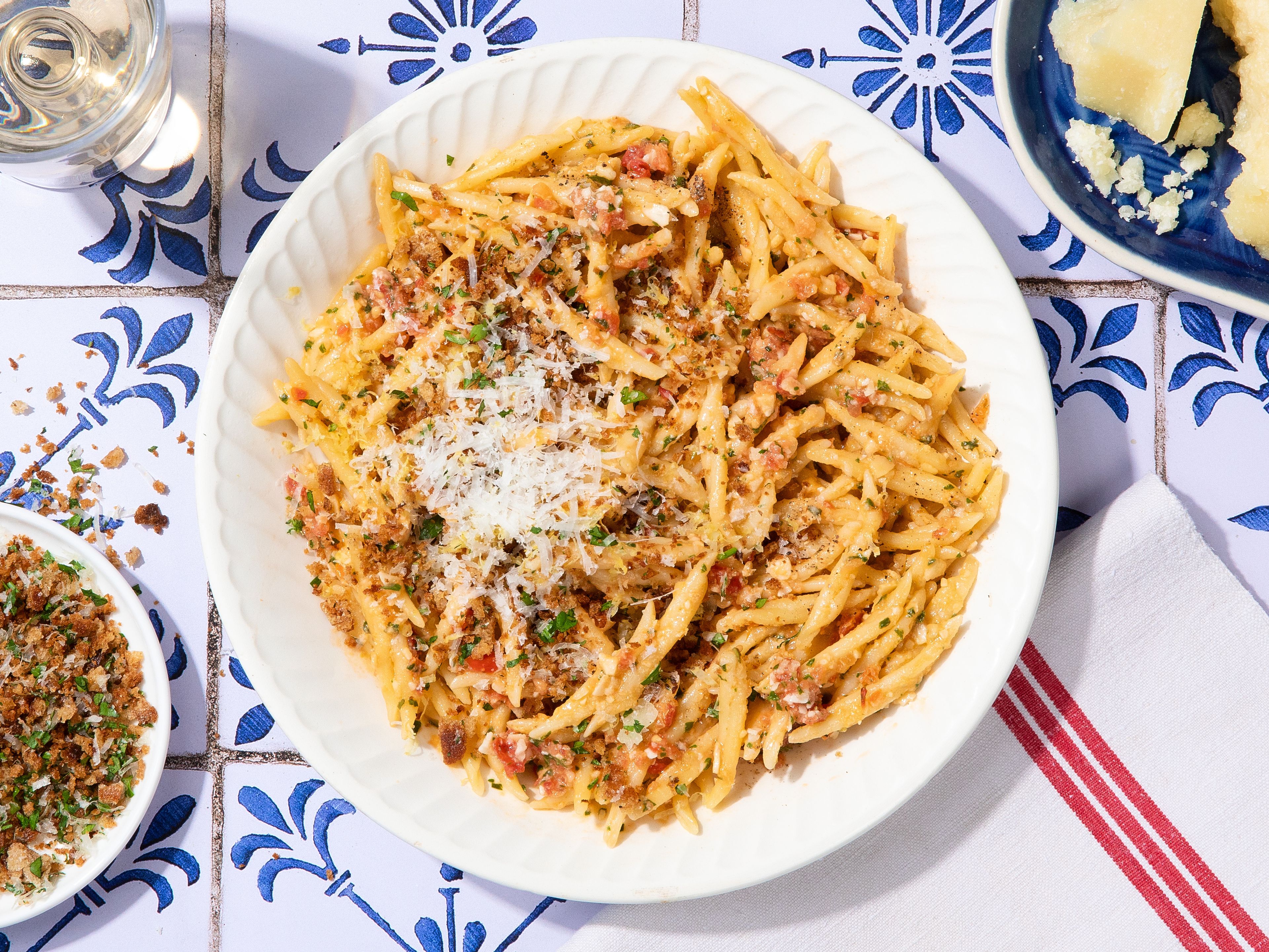 Pasta alla Trapanese (Sicilian tomato and almond pesto)