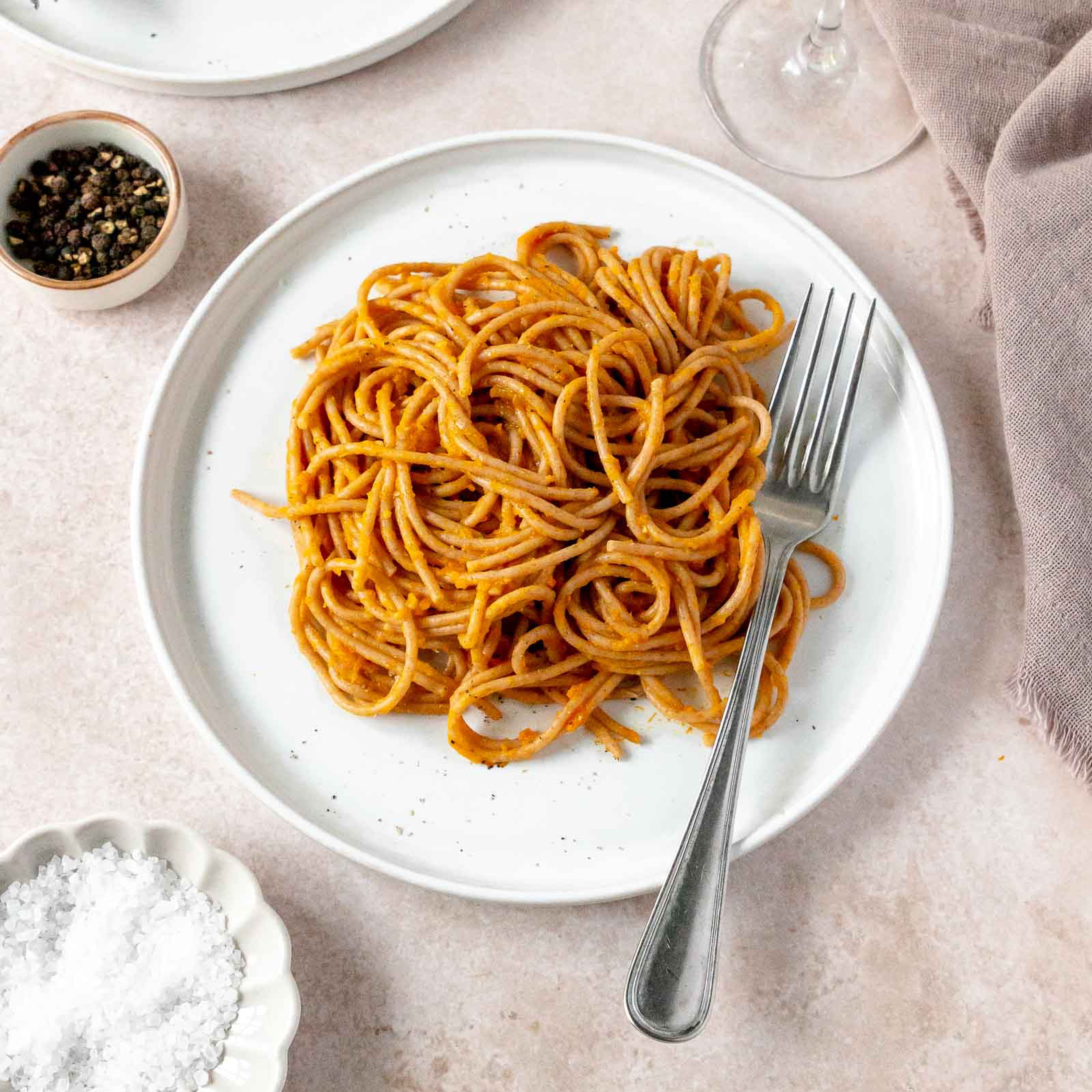 Whole Wheat Roasted Pumpkin Pasta