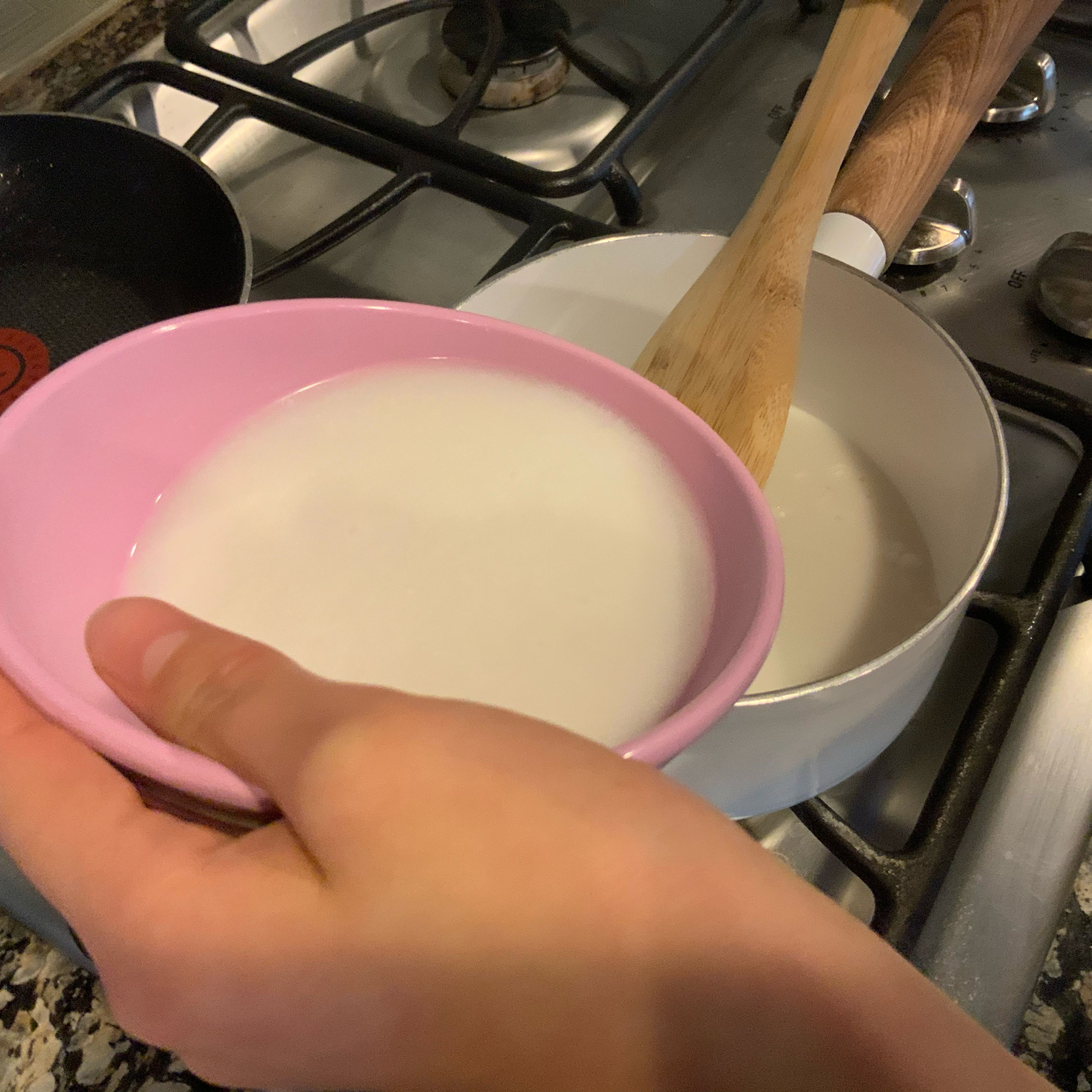 In a saucepan, put sugar, cornstarch, and salt. Then stir in milk. Bring to a boil, stirring constantly over medium heat. Cook for 2 to 3 minutes until mixture thickens. Stir in vanilla.