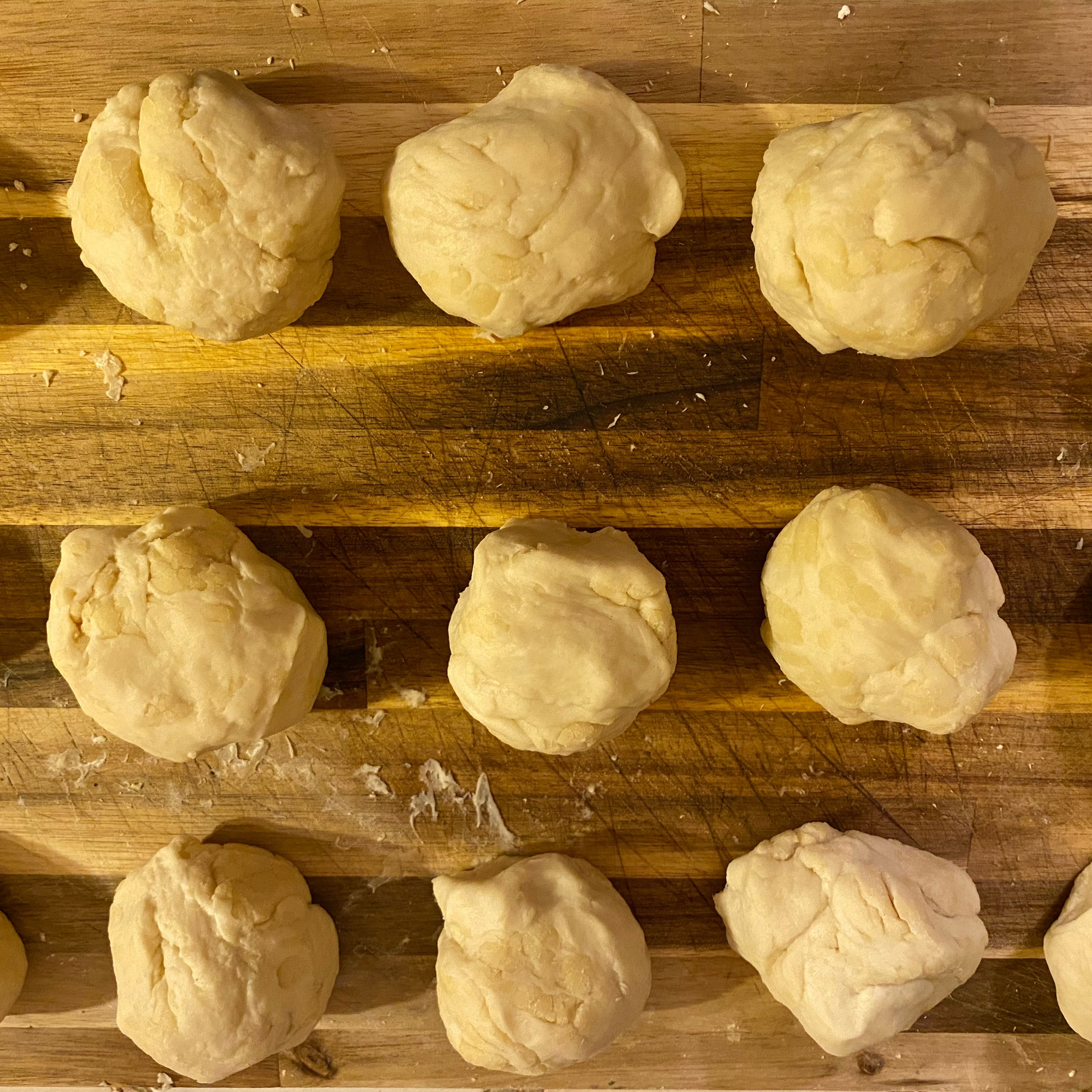 Roll each dough ball into a 5 inch circle.