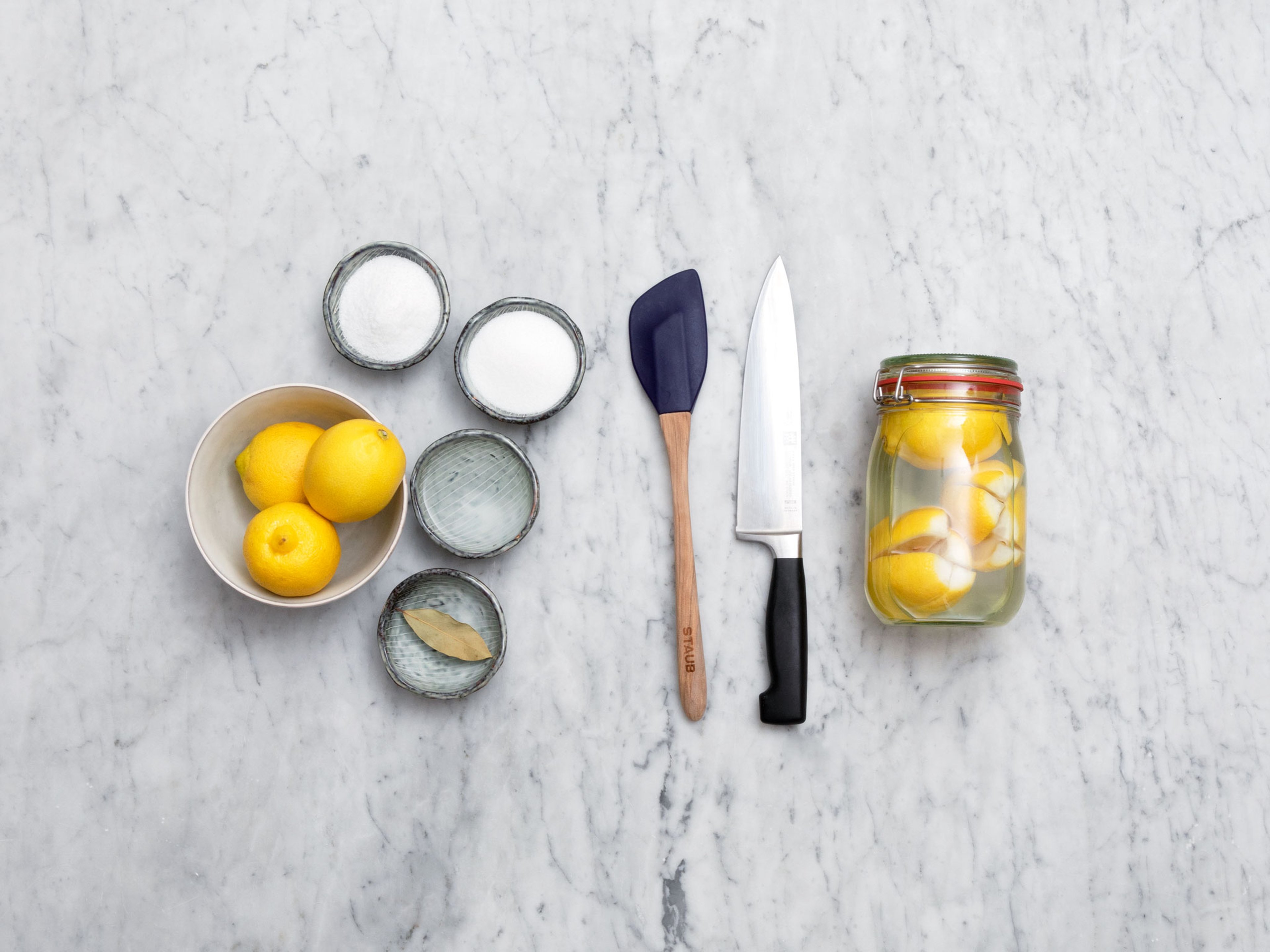 Homemade preserved lemons