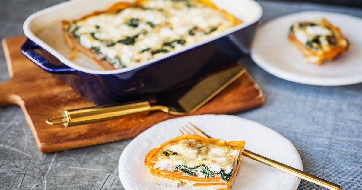 Sweet potato, spinach, and feta frittata | Recipe | Kitchen Stories