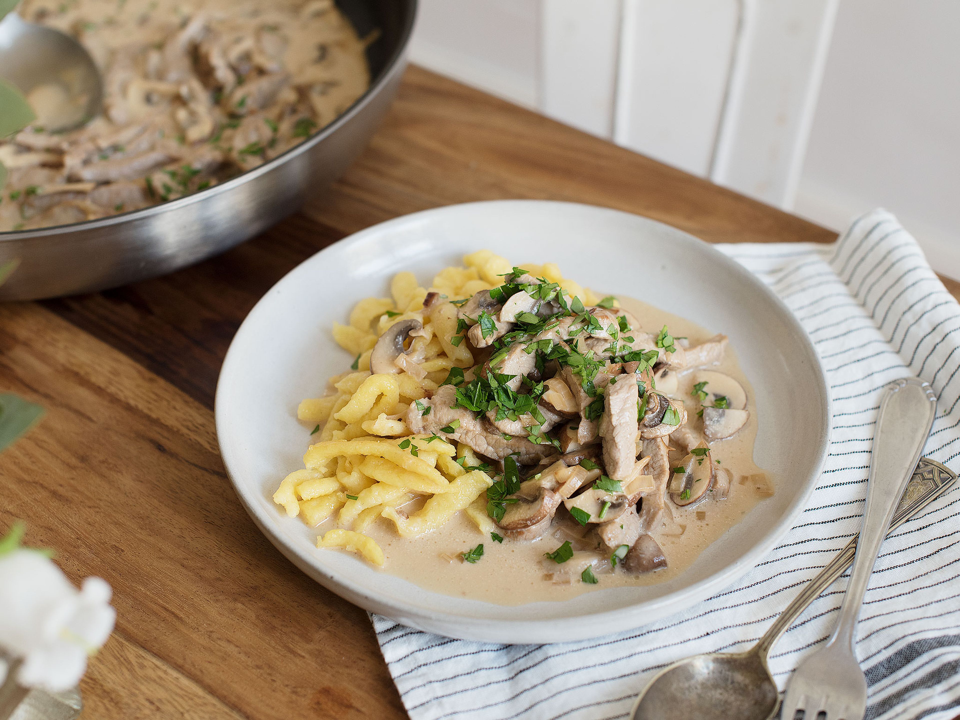 Zurich-style veal and mushroom ragout