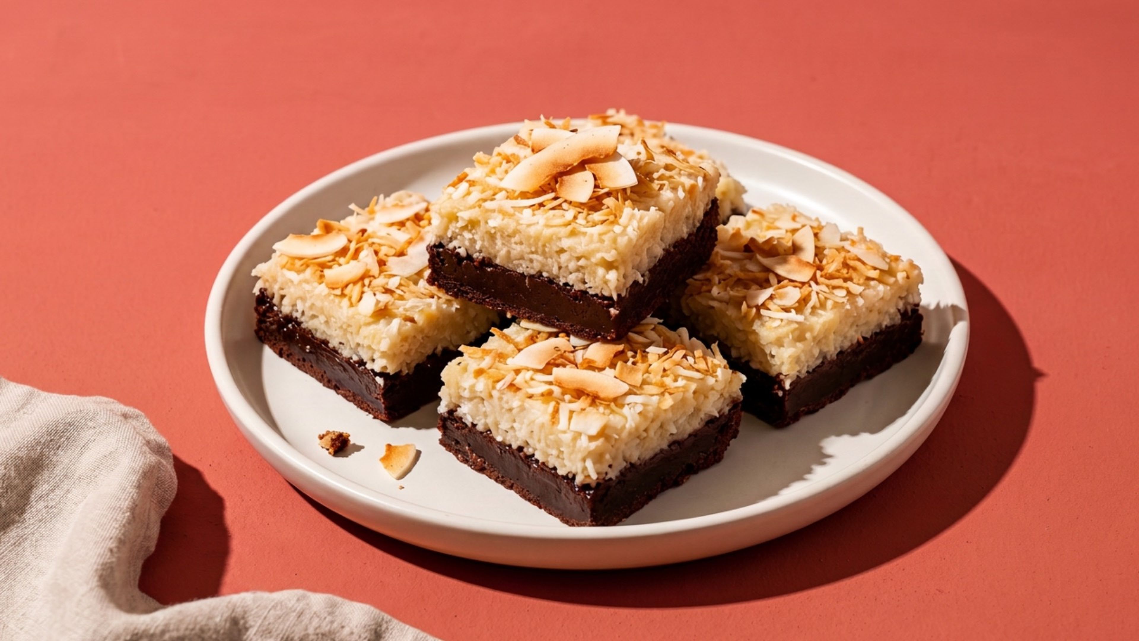 Saftige Schoko-Brownies mit üppiger Kokoscreme