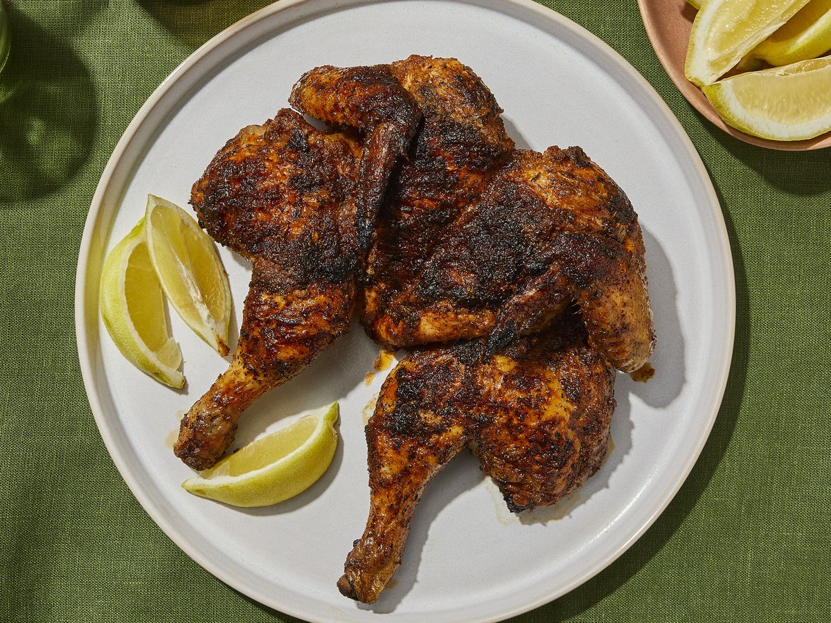 Grillhähnchen (Platthuhn mit Knoblauch-Paprika-Marinade) | Rezept ...