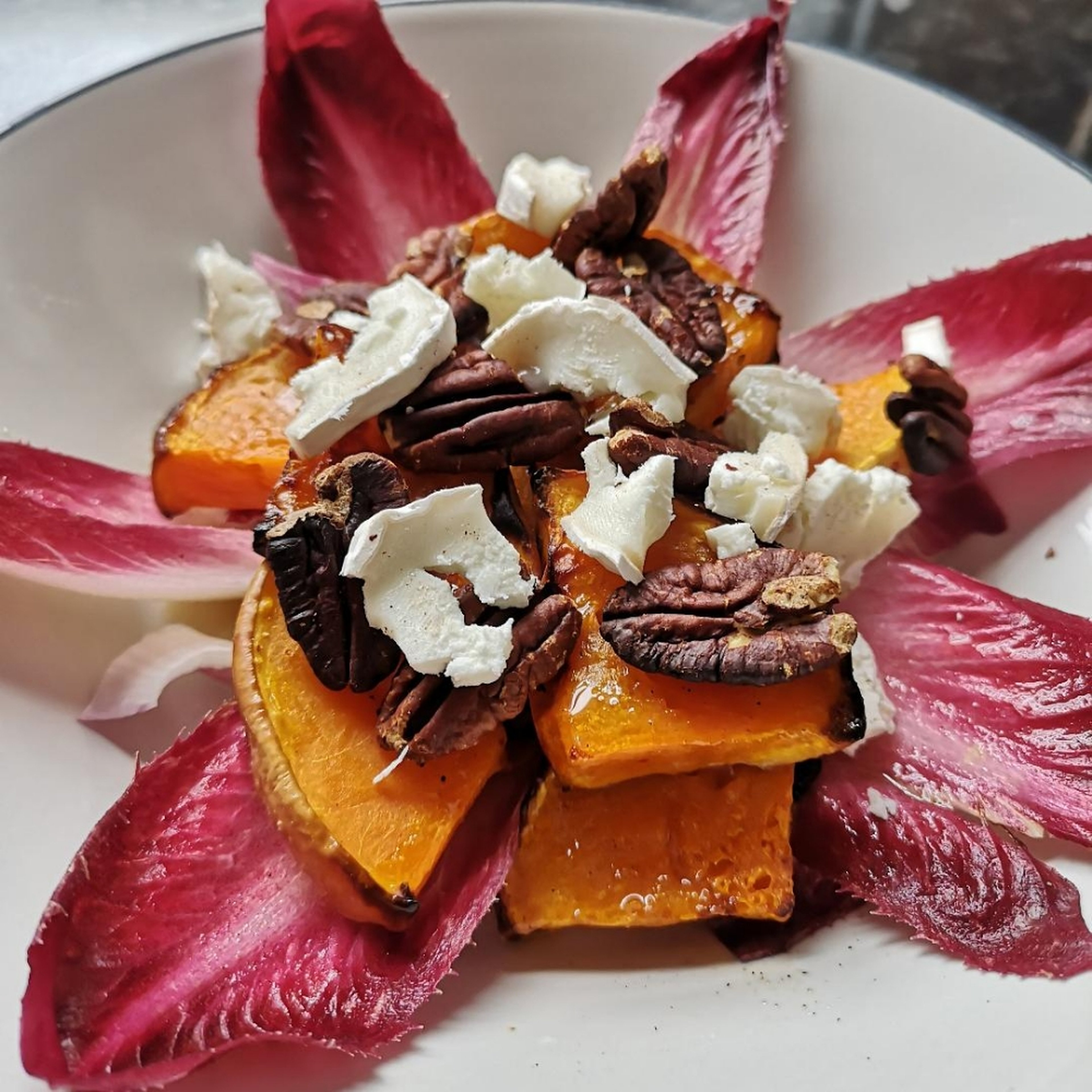 Butternut squash & goats' cheese salad