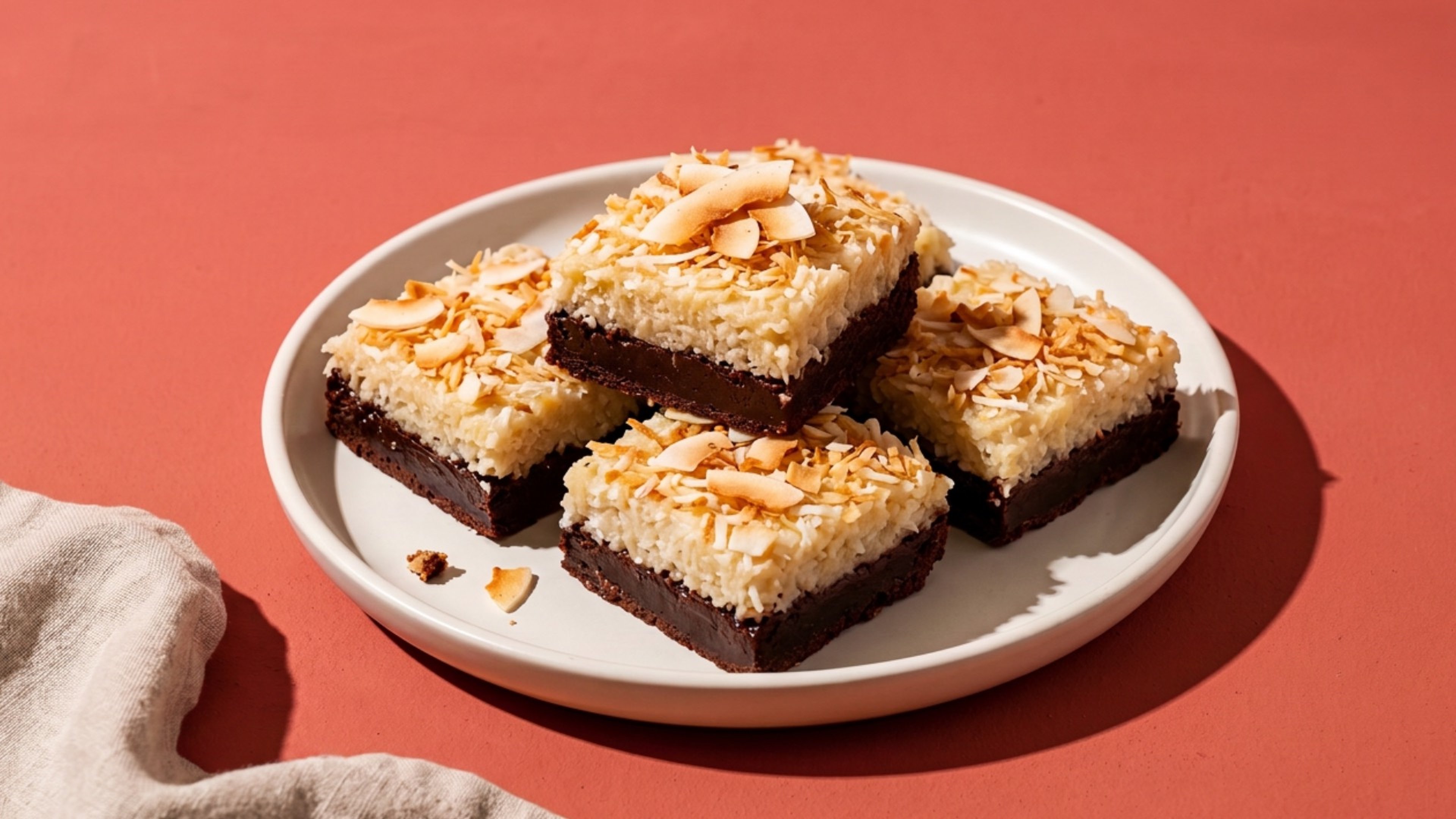 Saftige Schoko-Brownies mit üppiger Kokoscreme